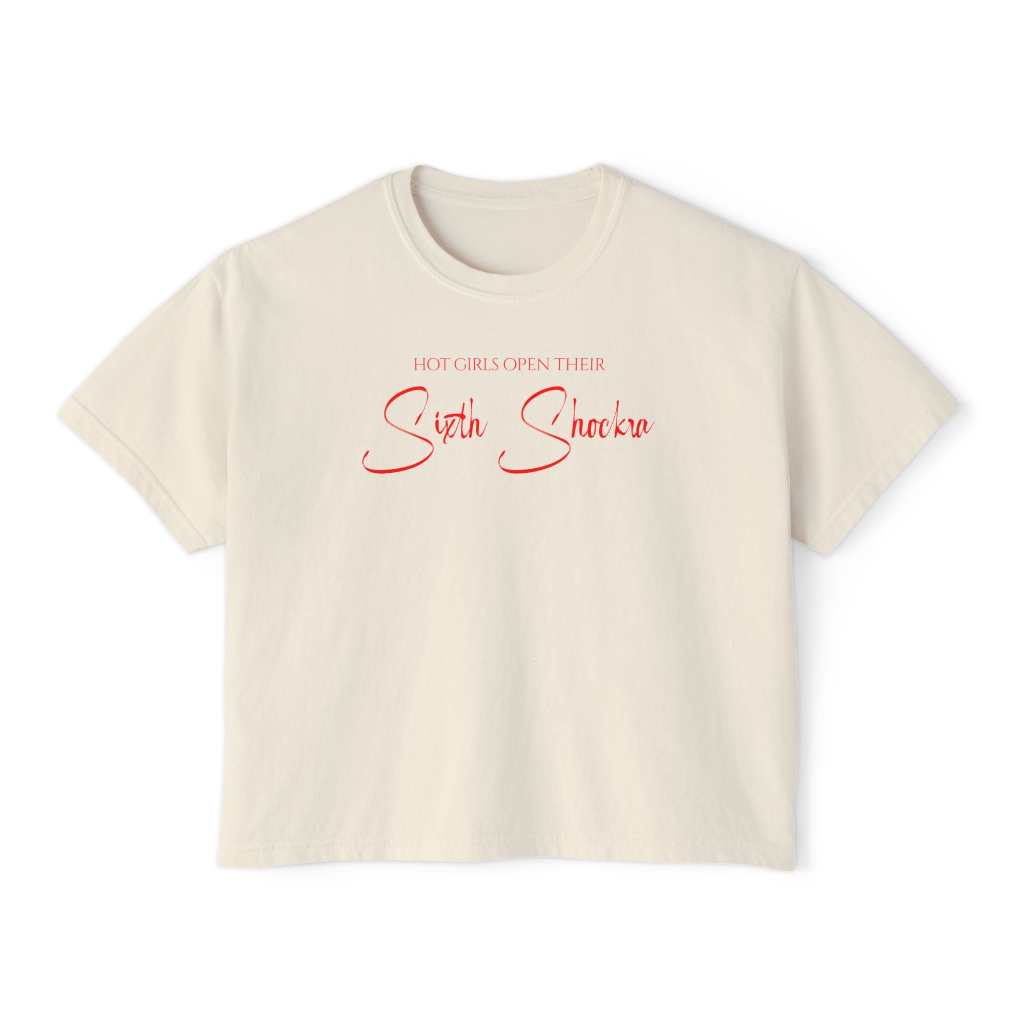 Hot Girls Open Their Sixth Shockra Unisex Cropped Boxy Tee