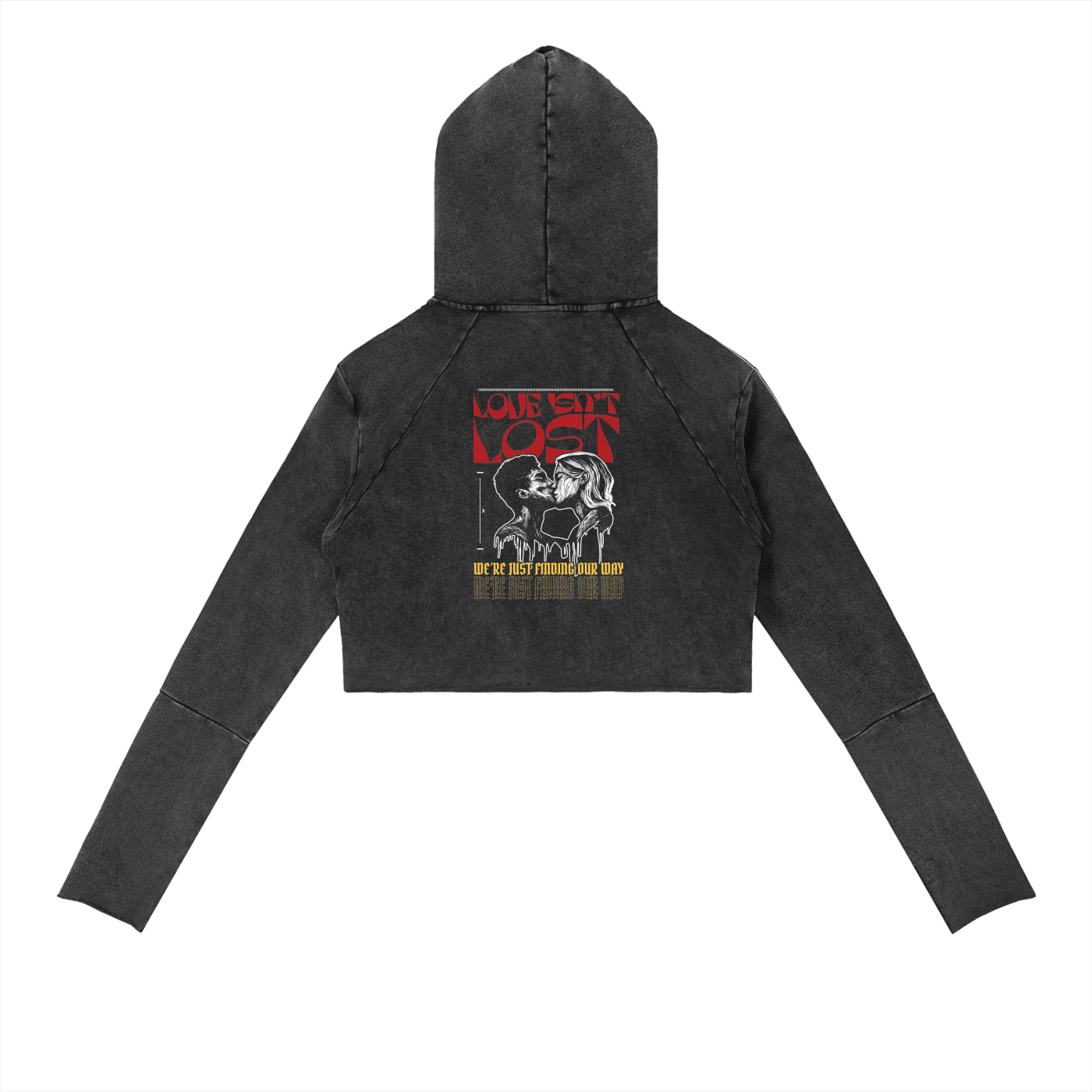 Love Isnt Lost Vintage Washed Raw Edge Hoodie