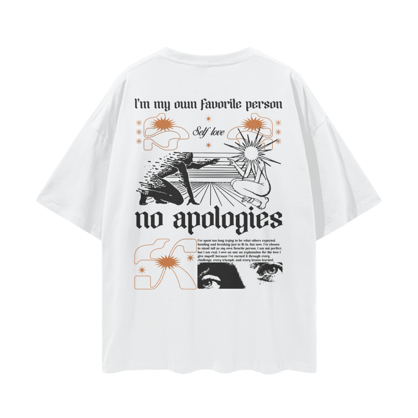 No Apologies Streetwear Loose Drop Shoulder T-Shirt
