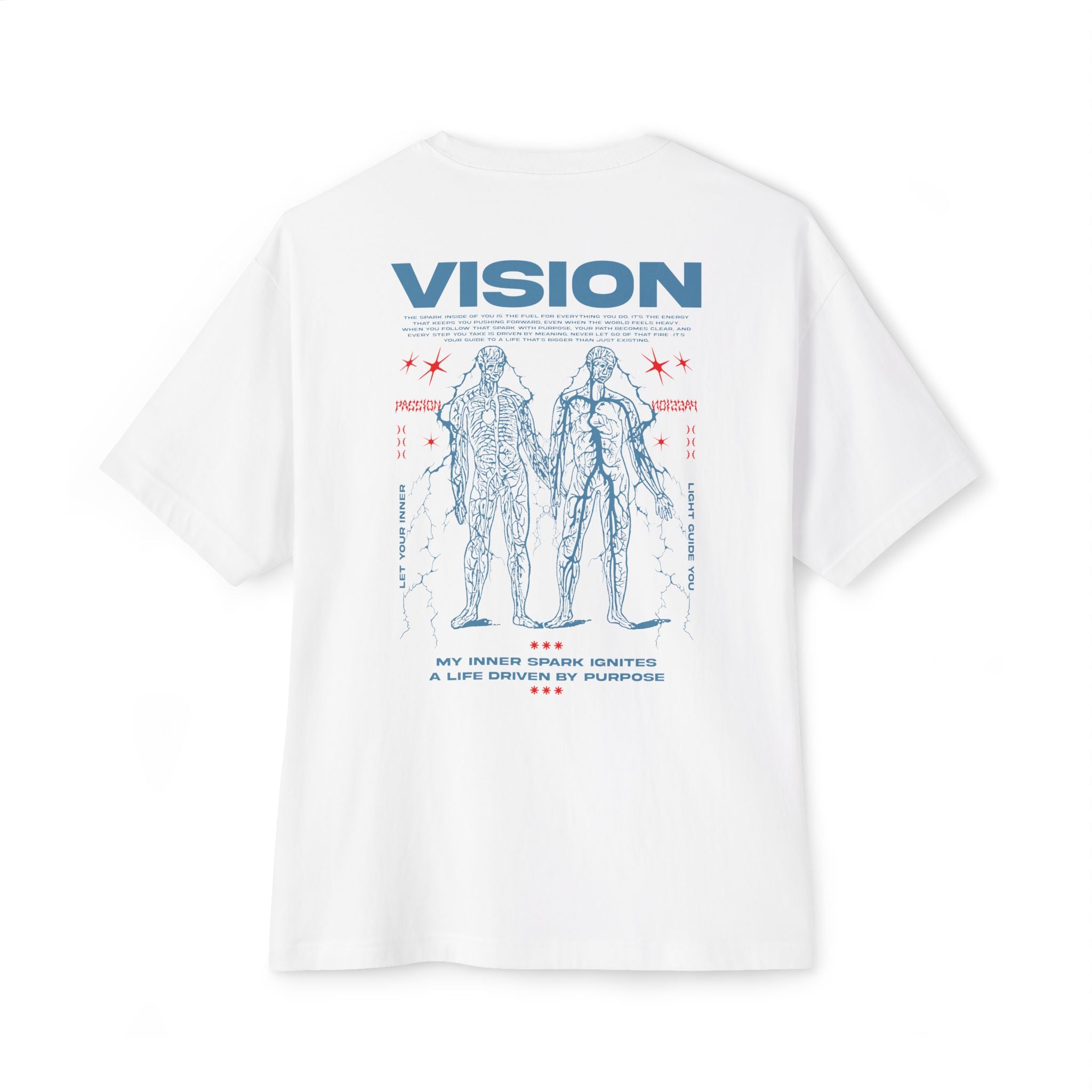 My inner spark ignites a life driven by purpose Unisex Oversized Tee