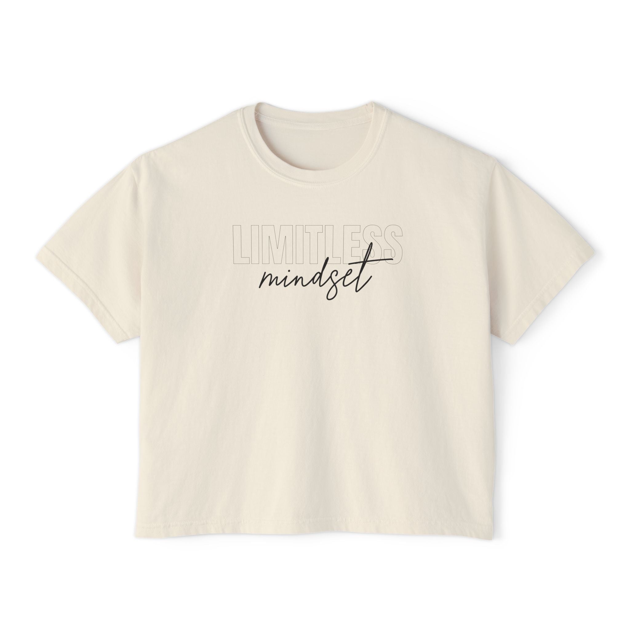 Limitless Mindset unisex cropped Boxy Tee