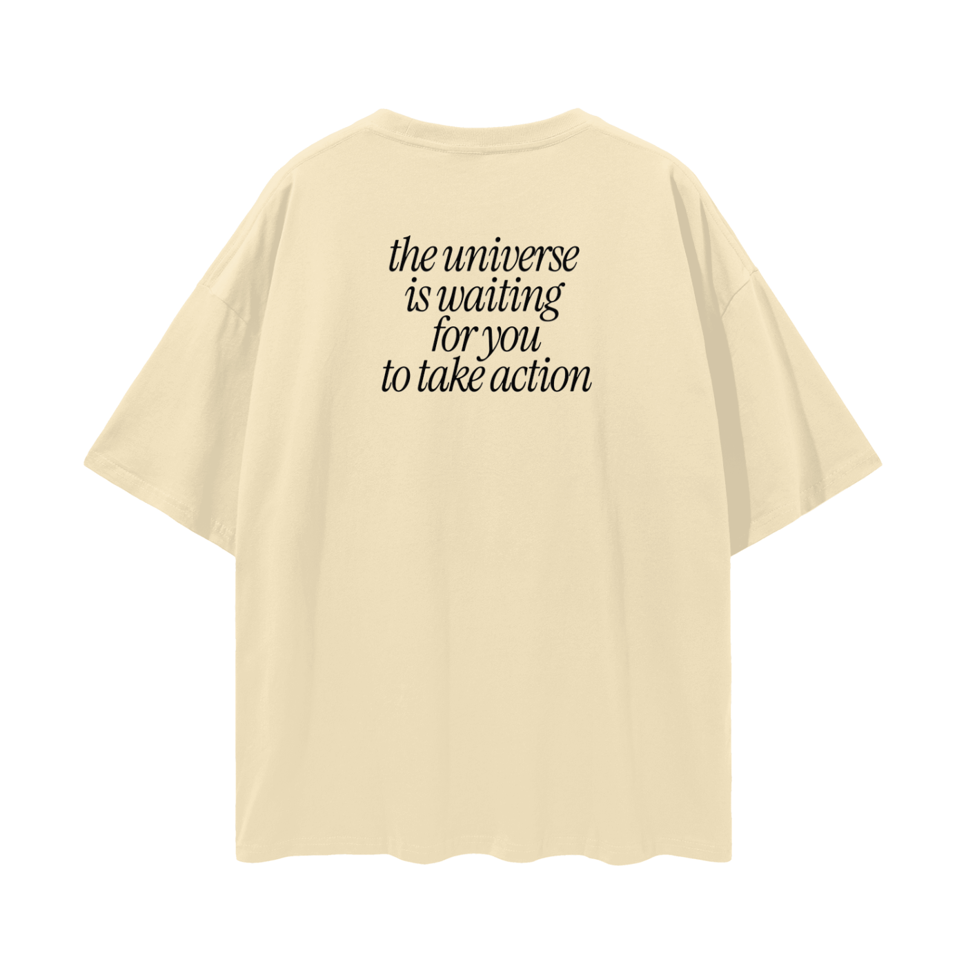 The Universe Is Waiting For You Streetwear Loose Drop Shoulder T-Shirt