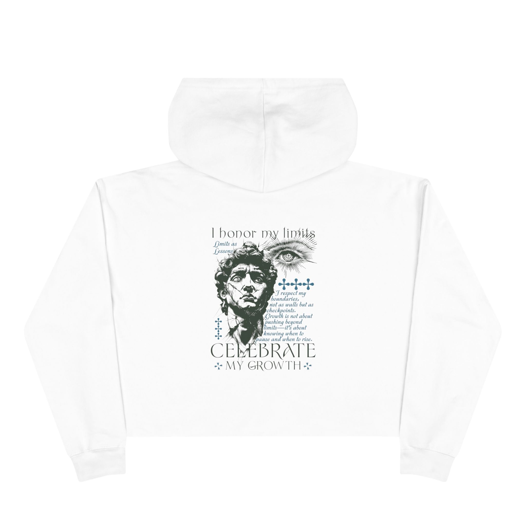 I honor my limits and celebrate my growth Unisex Crop Hoodie