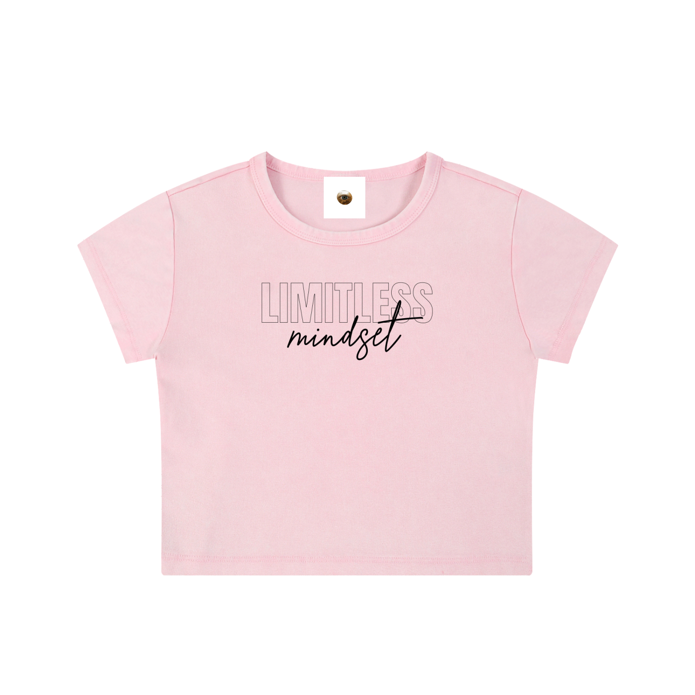 Limitless Mindset Snow Washed Crop Top