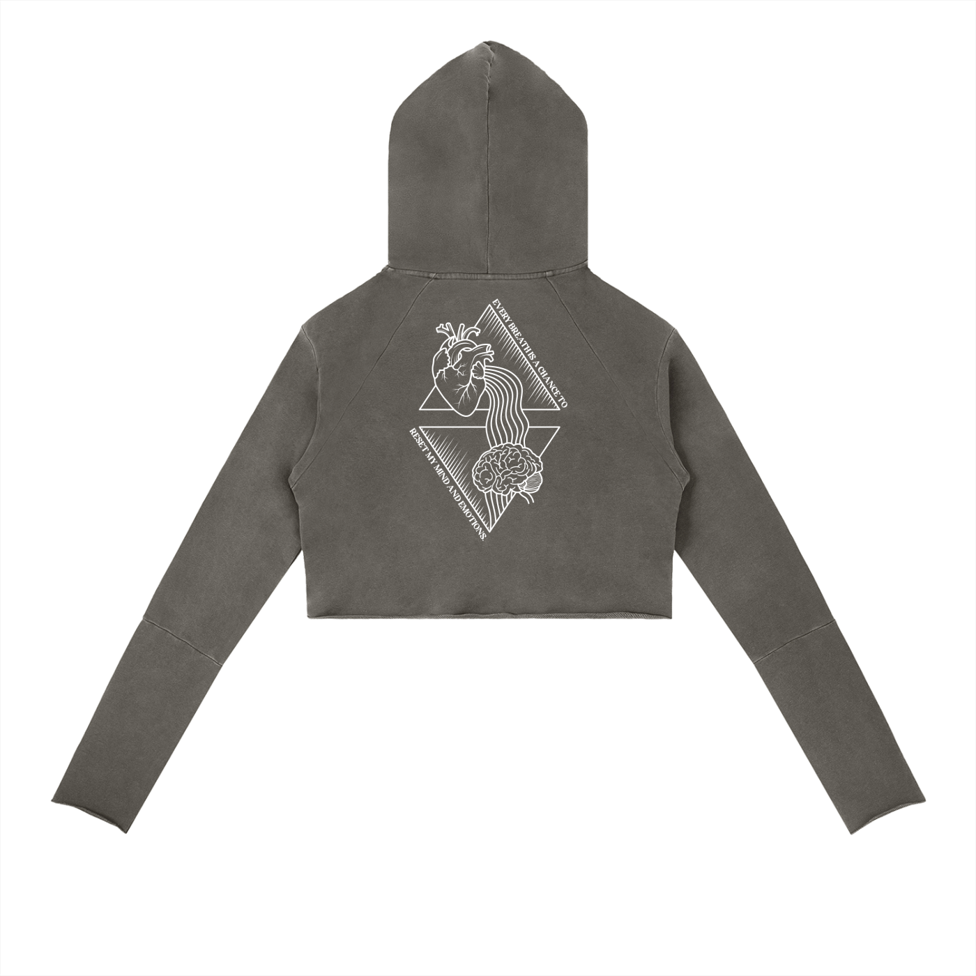 Every Breaths Vintage Washed Raw Edge Hoodie