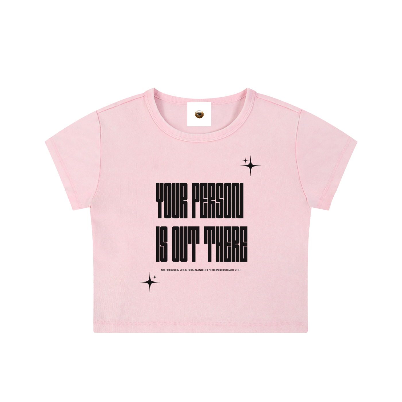 Your Person Is Out There Snow Washed Crop Top