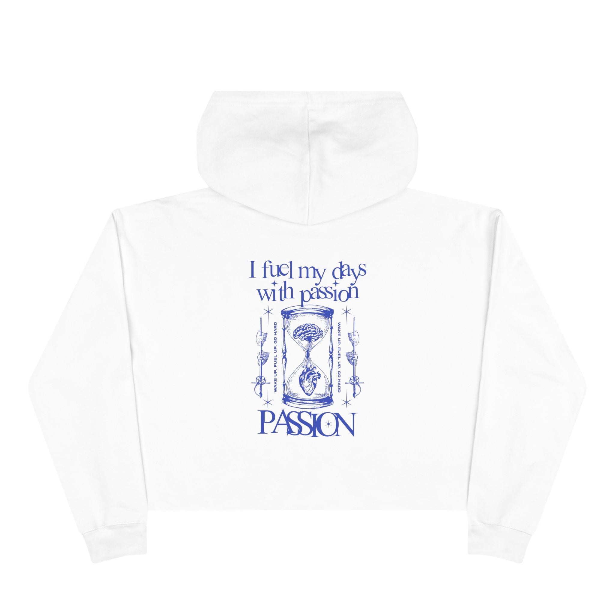 I fuel my days with passion Unisex Crop Hoodie