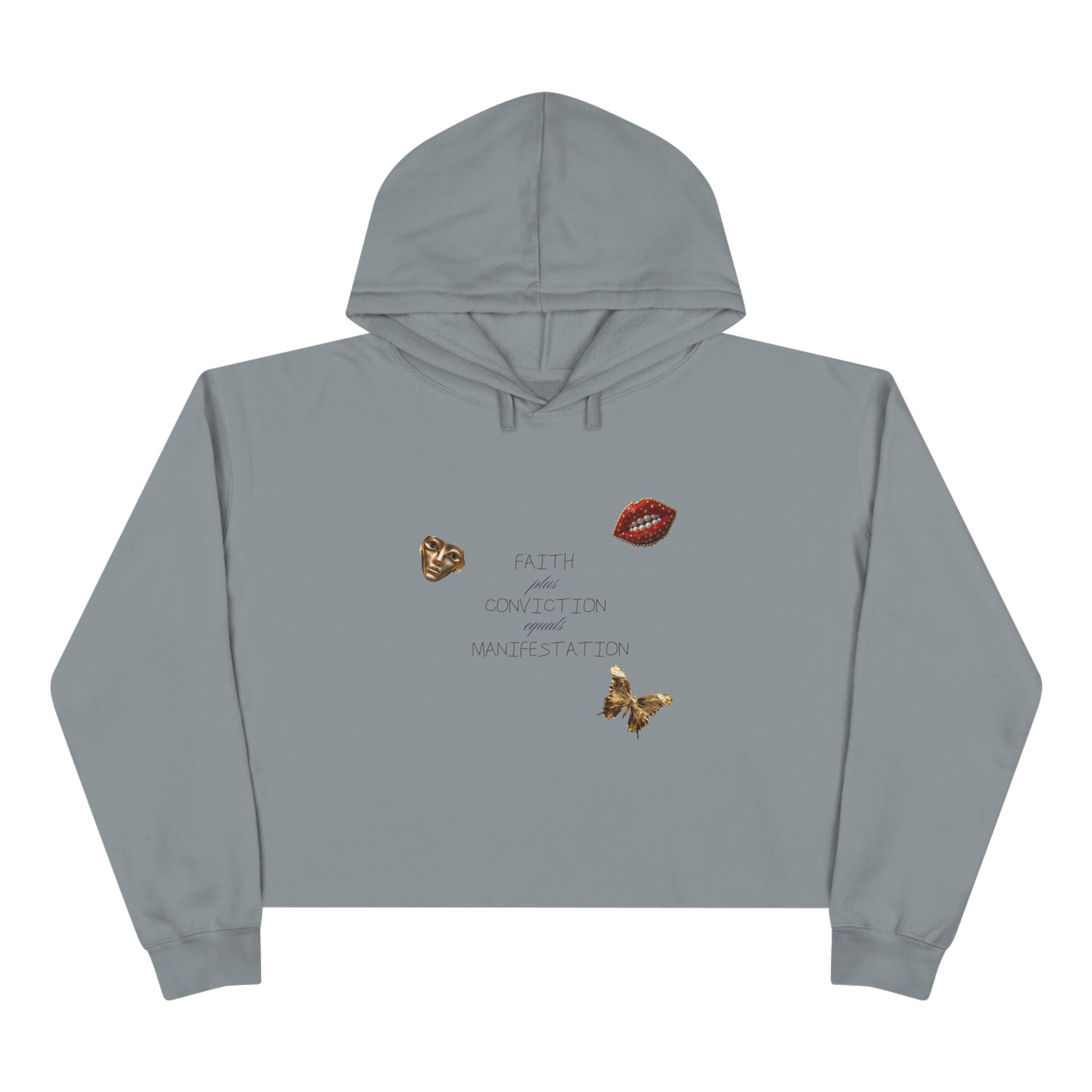 Faith + Conviction=Manifestation Pt 2 Crop Hoodie