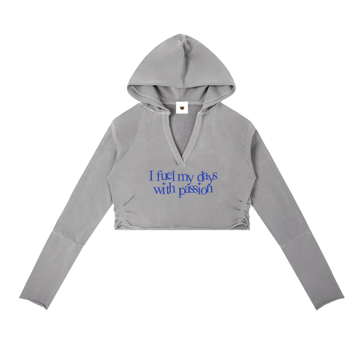 I Fuel My Days With Passion Vintage Washed Raw Edge Hoodie