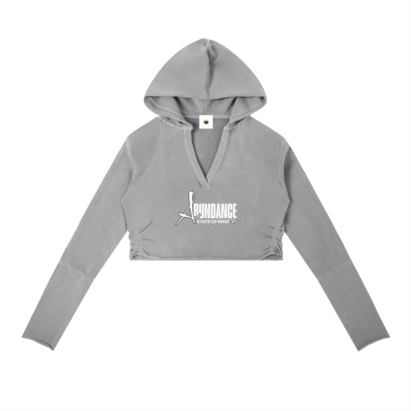 Abundance State of Mind Vintage Washed Raw Edge Hoodie