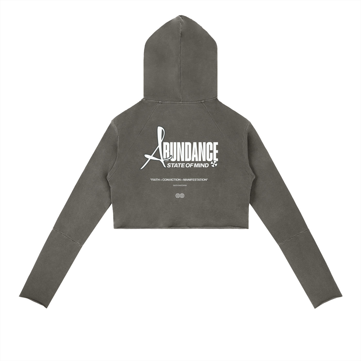 Abundance State of Mind Vintage Washed Raw Edge Hoodie