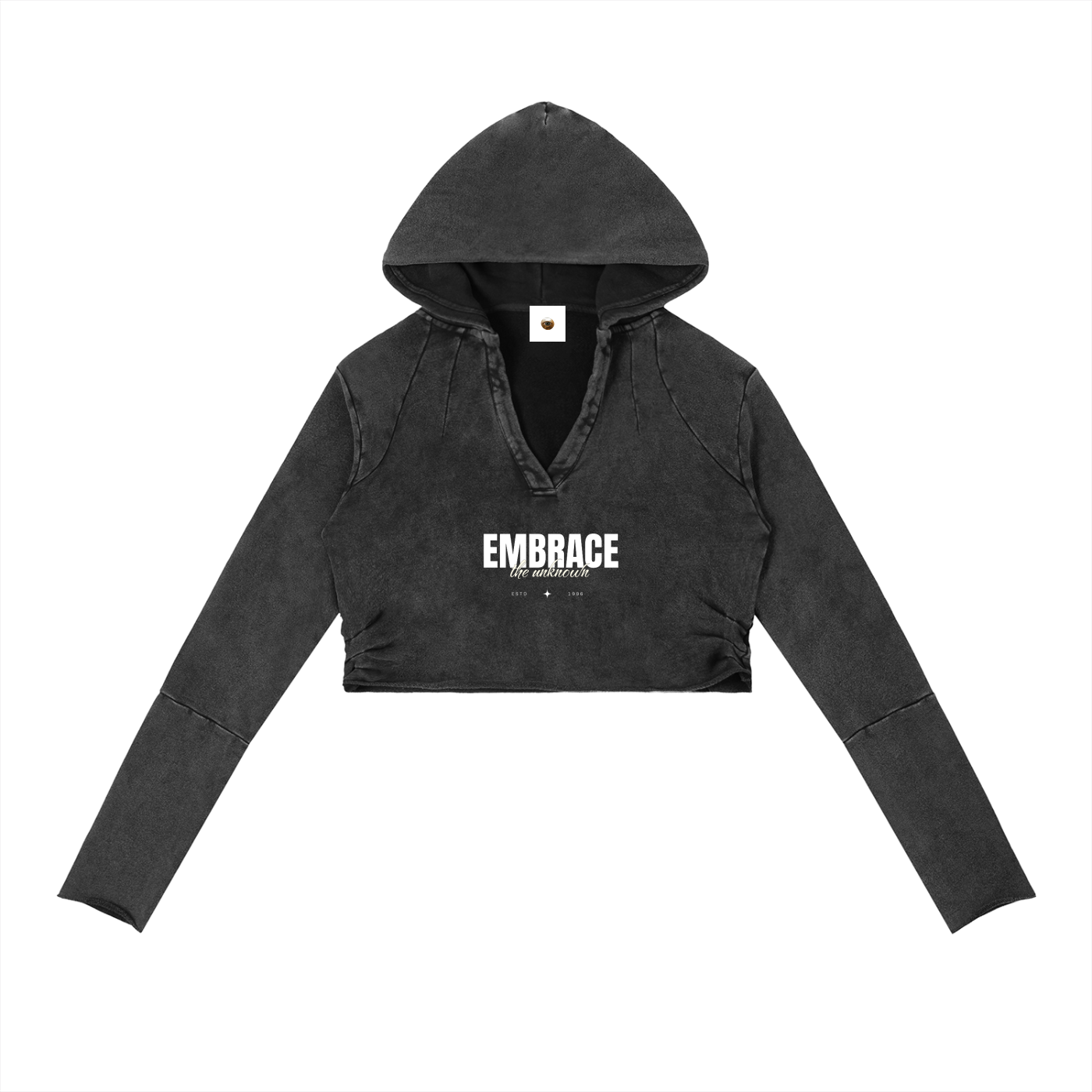 Embrace The Unknown Vintage Washed Raw Edge Hoodie