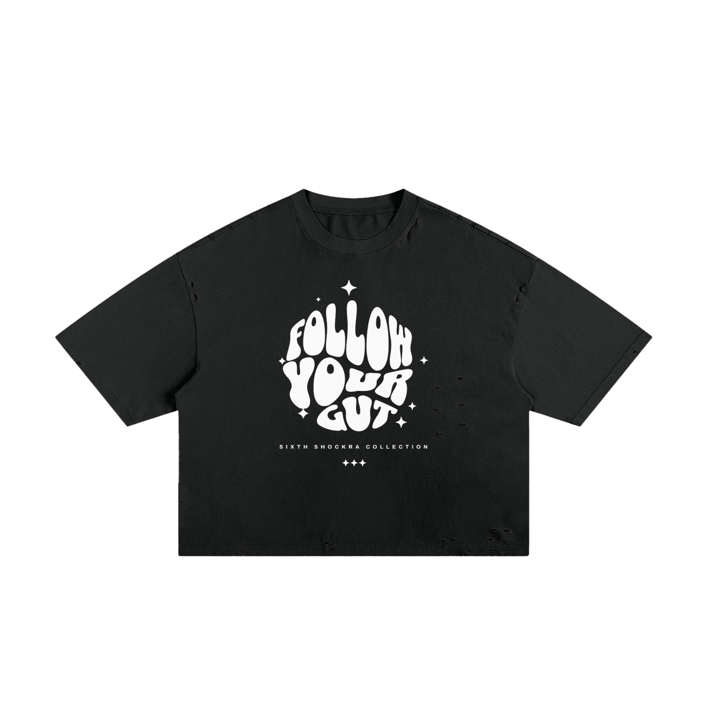 Follow Your Gut Classic Frayed Boxy Tee