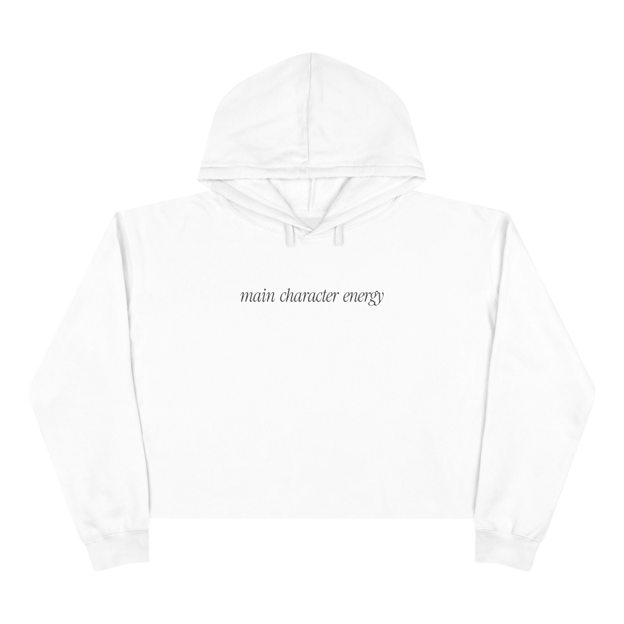 Main Character Is Energy Unisex Crop Hoodie