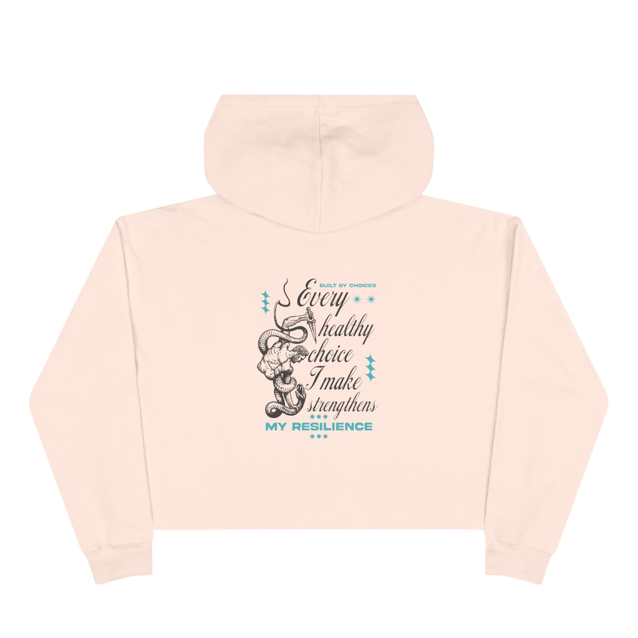 Every healthy choice I make strengthens my resilience Unisex Crop Hoodie