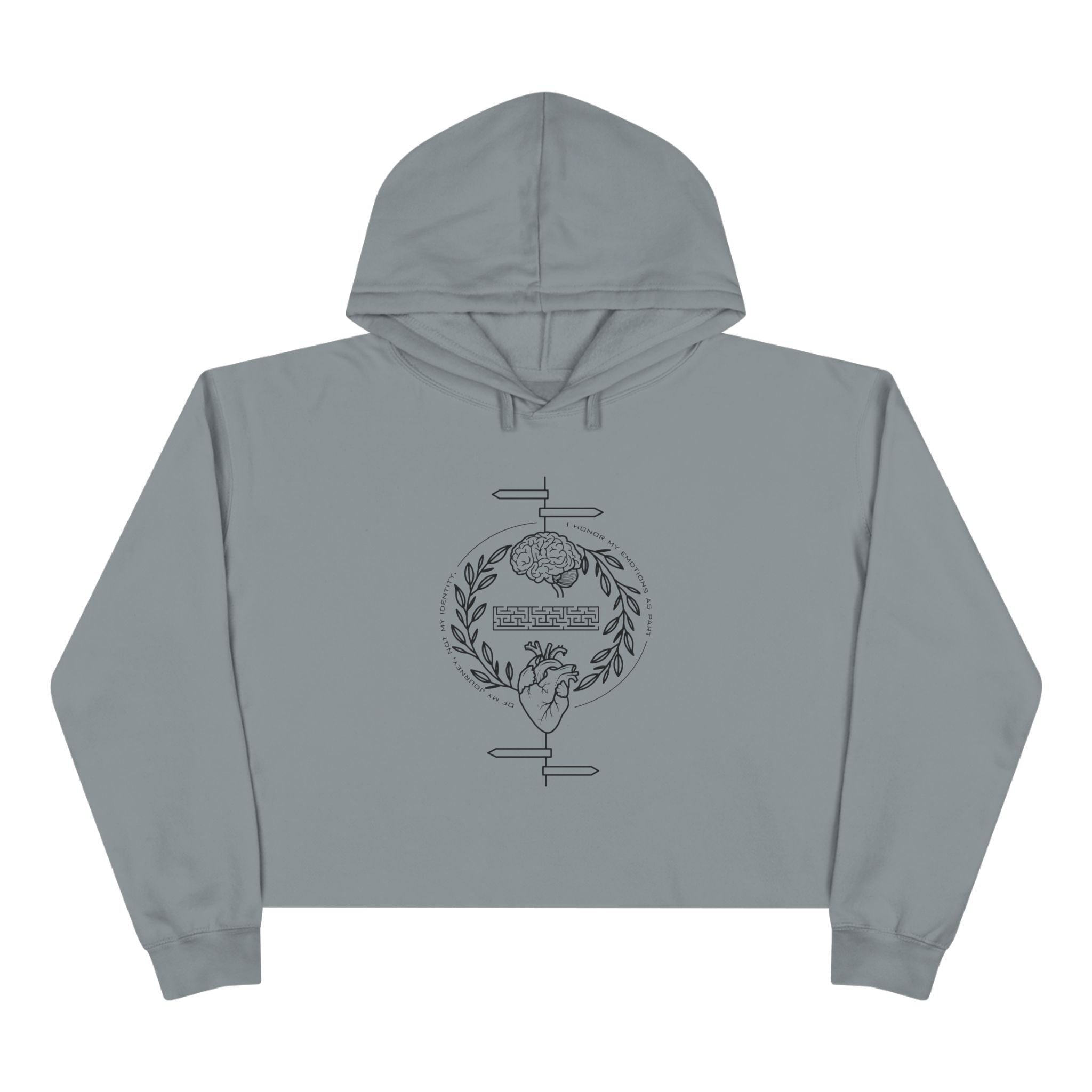 I honor my emotions as part of my journey, not my identity Unisex Crop Hoodie