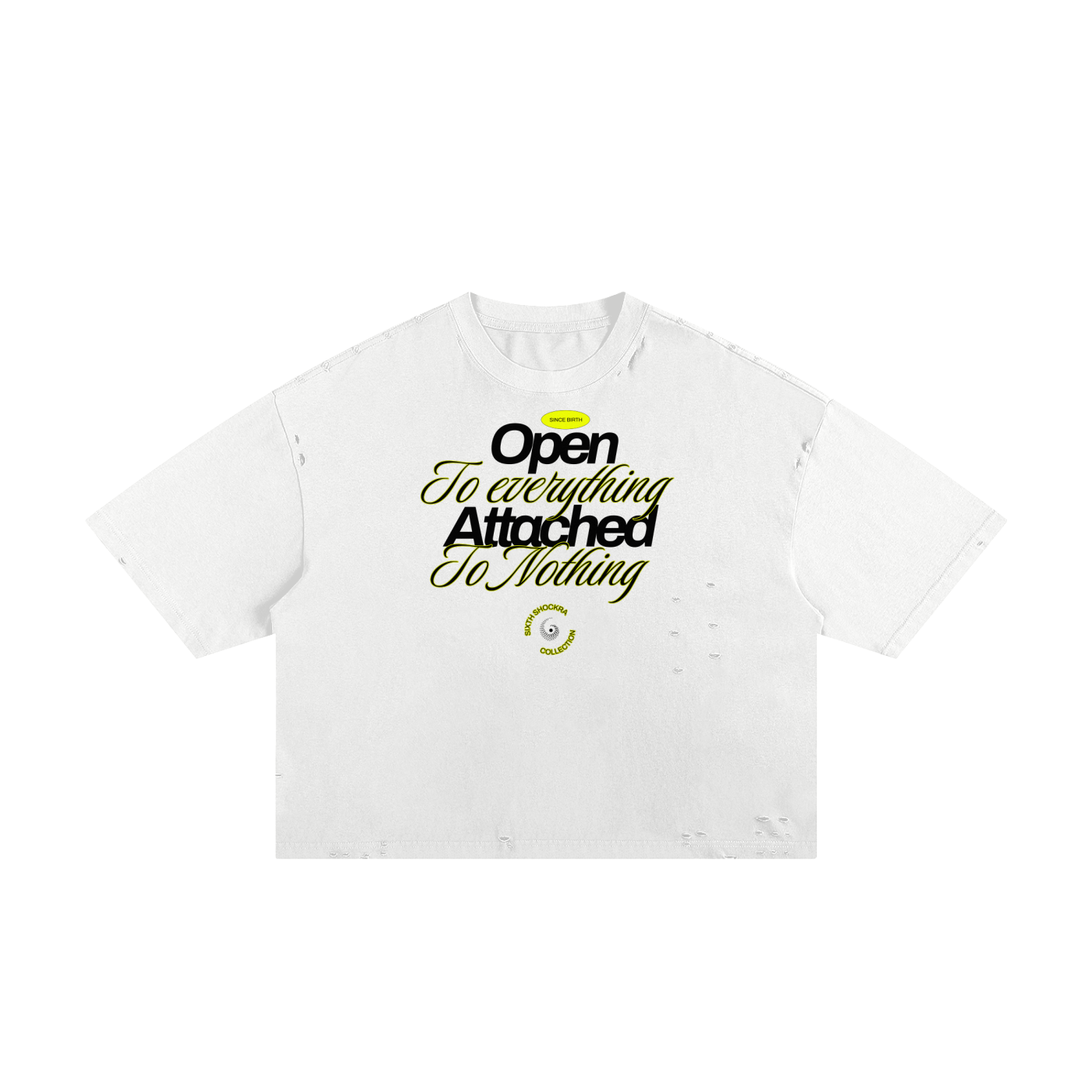 Open to Everything Classic Frayed Boxy Tee