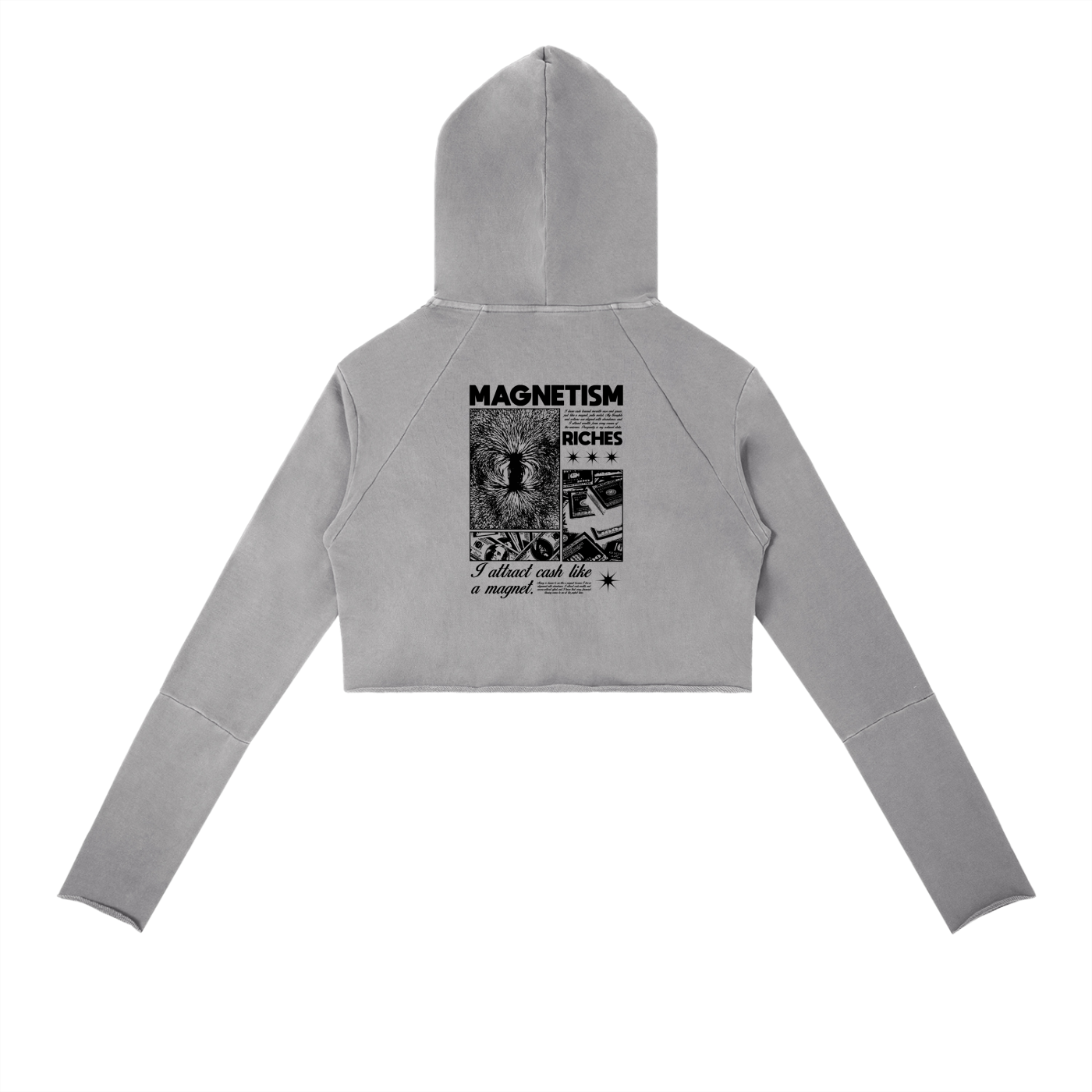 I Attract Cash Like A Magnet Vintage Washed Raw Edge Hoodie