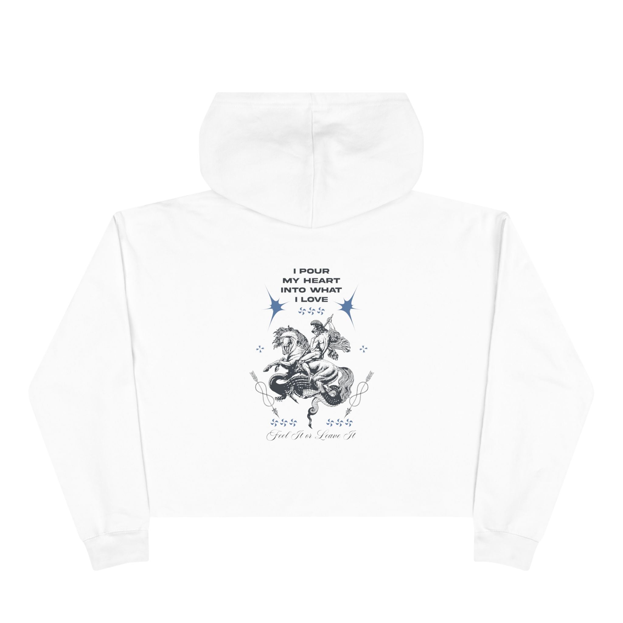 I pour my heart into what I love Unisex Crop Hoodie