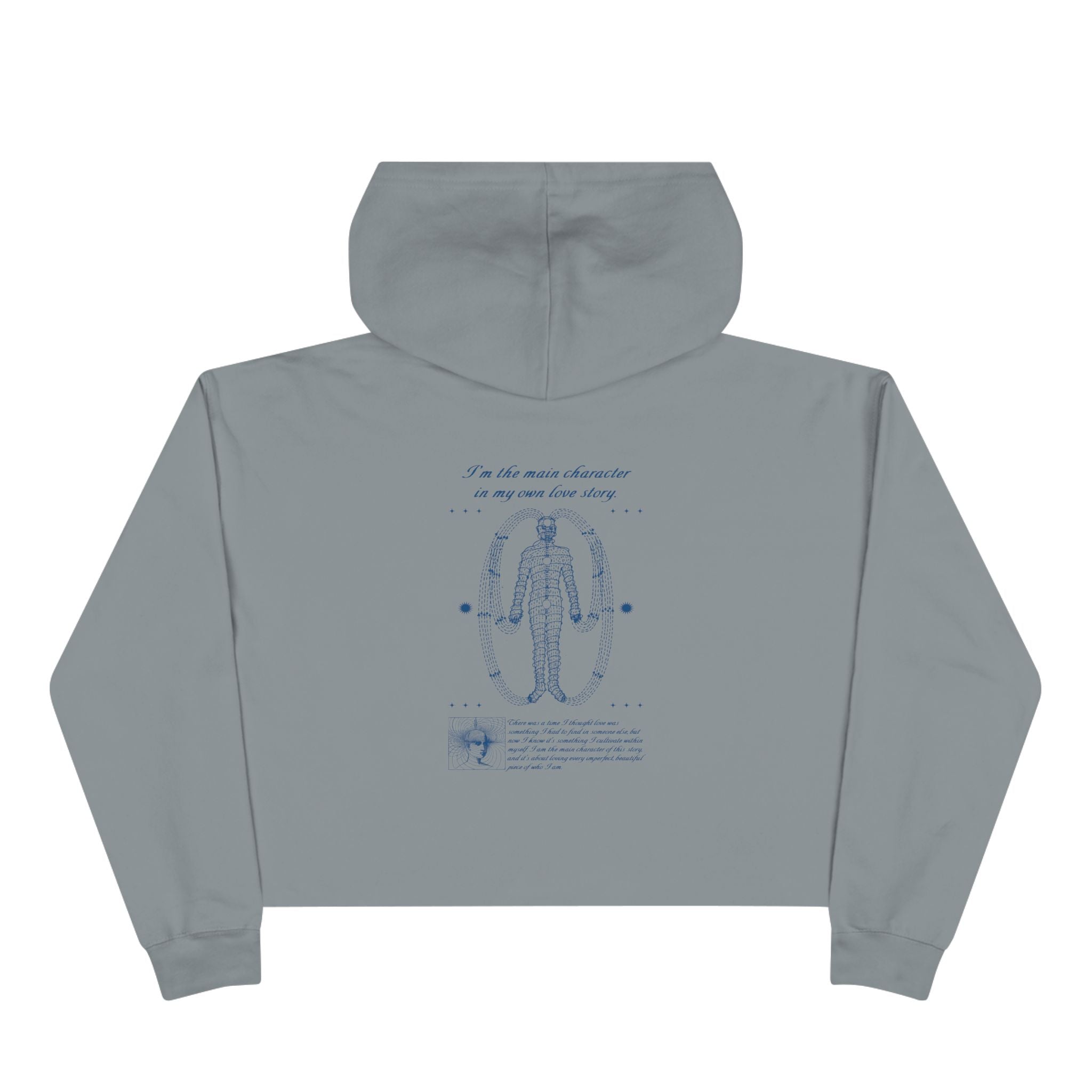 I’m the main character in my own love story Unisex Crop Hoodie
