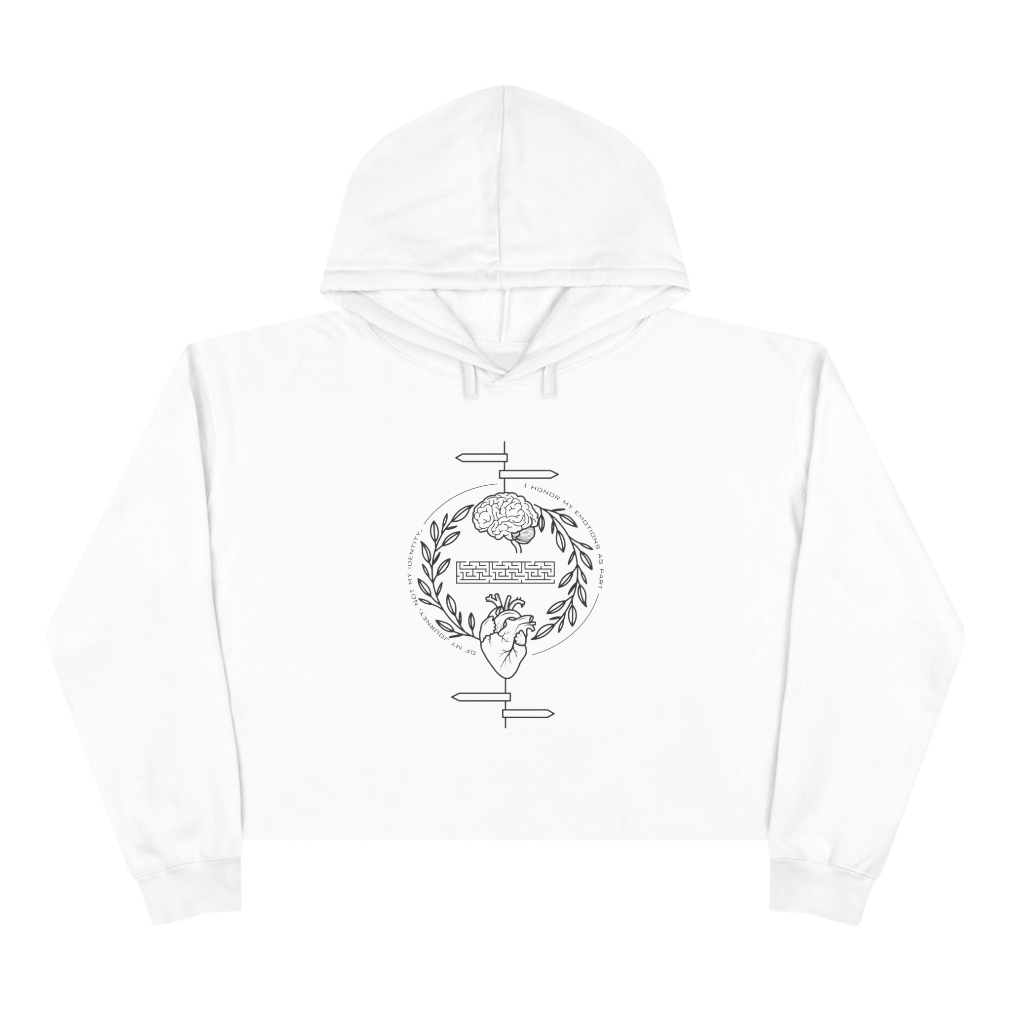 I honor my emotions as part of my journey, not my identity Unisex Crop Hoodie