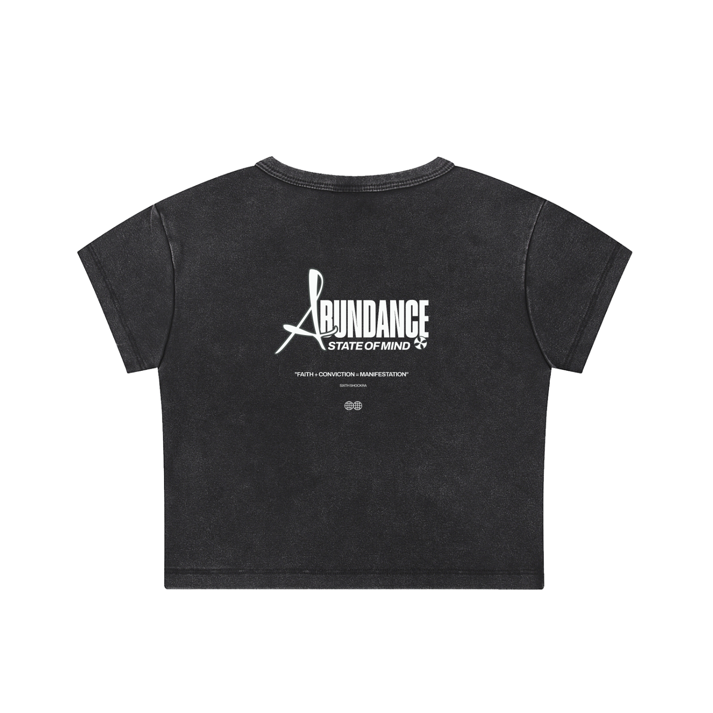 Abundance State of Mind Snow Washed Crop Top