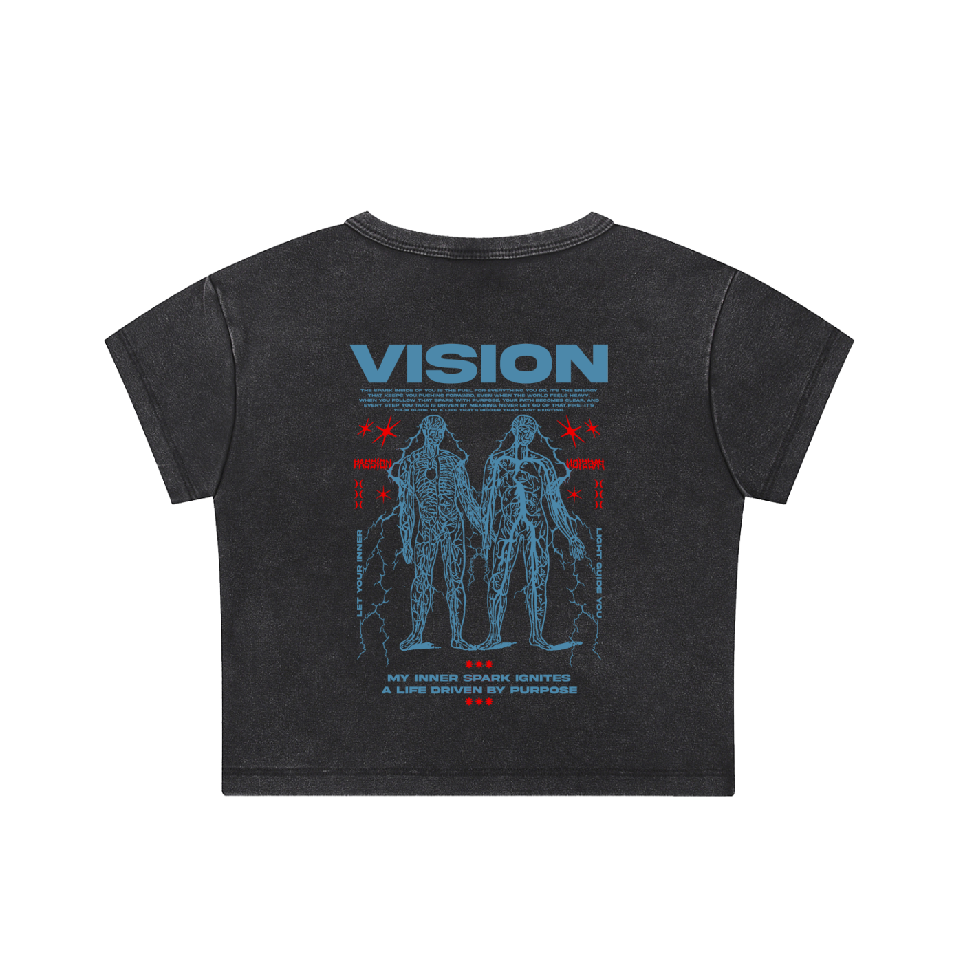 Vision Snow Washed Crop Top