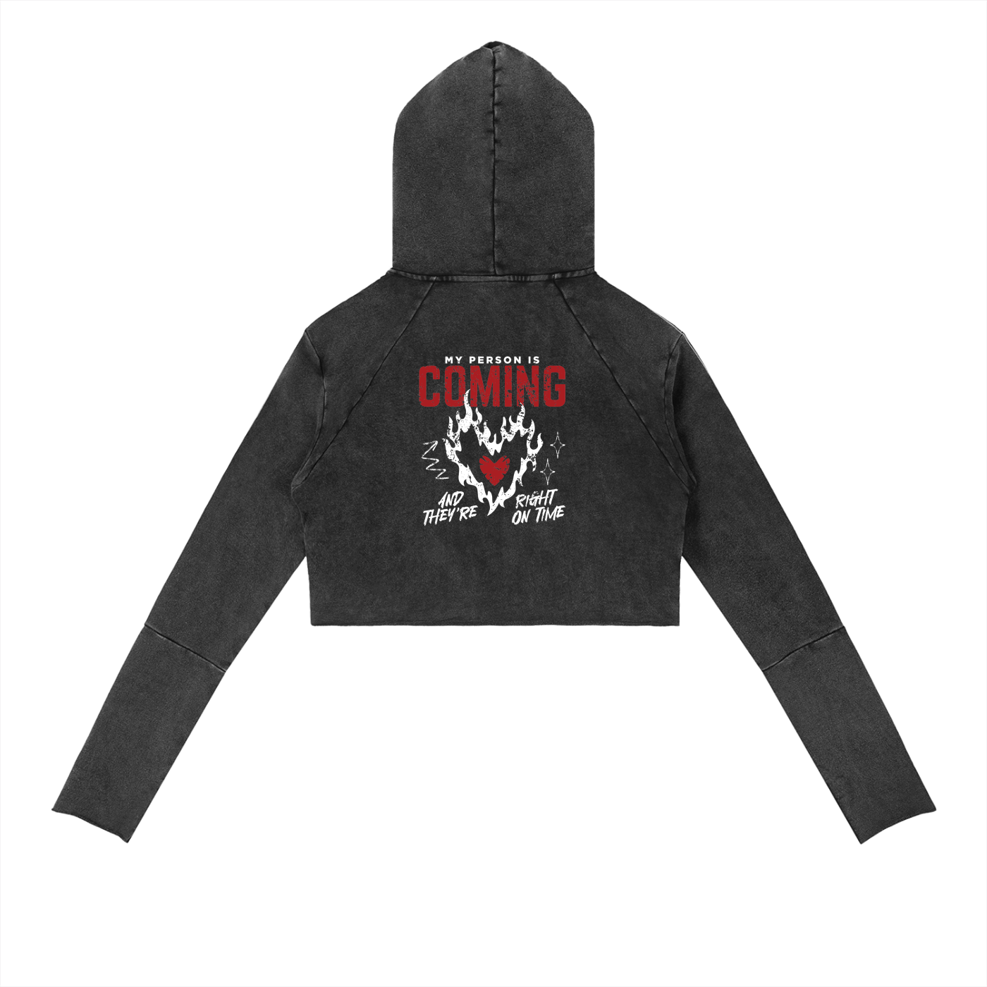 My Person is Coming Vintage Washed Raw Edge Hoodie