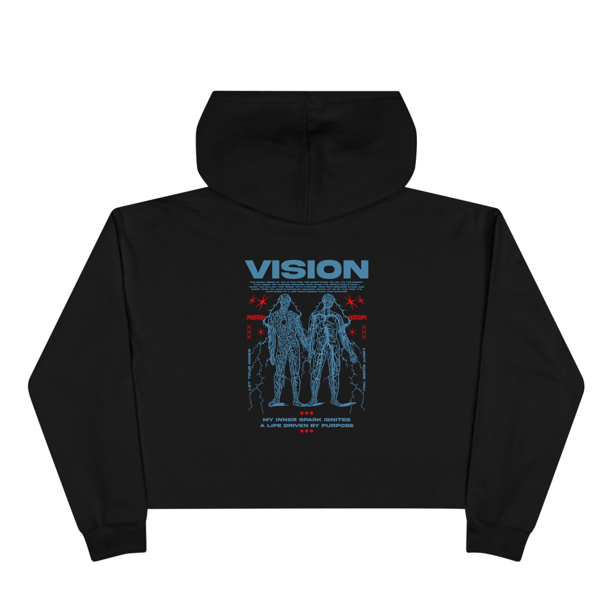 My inner spark ignites a life driven by purpose Unisex Crop Hoodie
