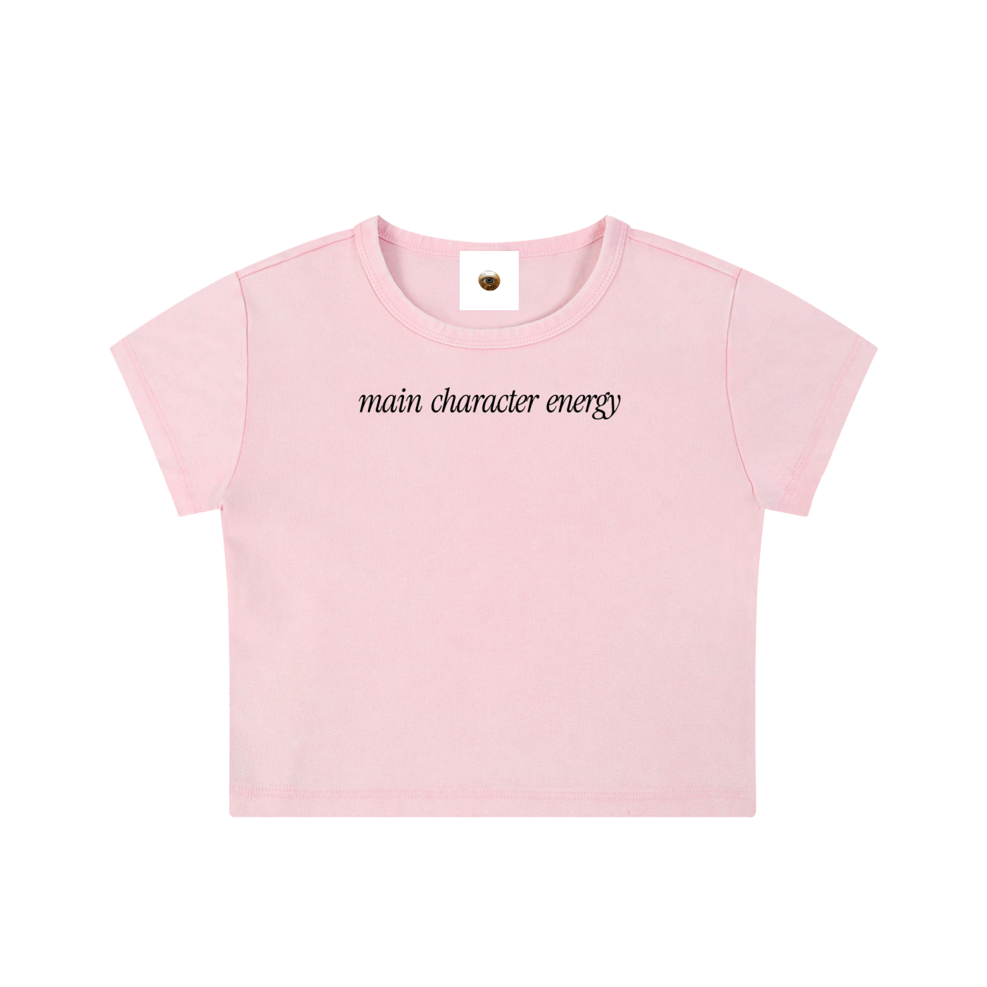 Main Character Energy Snow Washed Crop Top