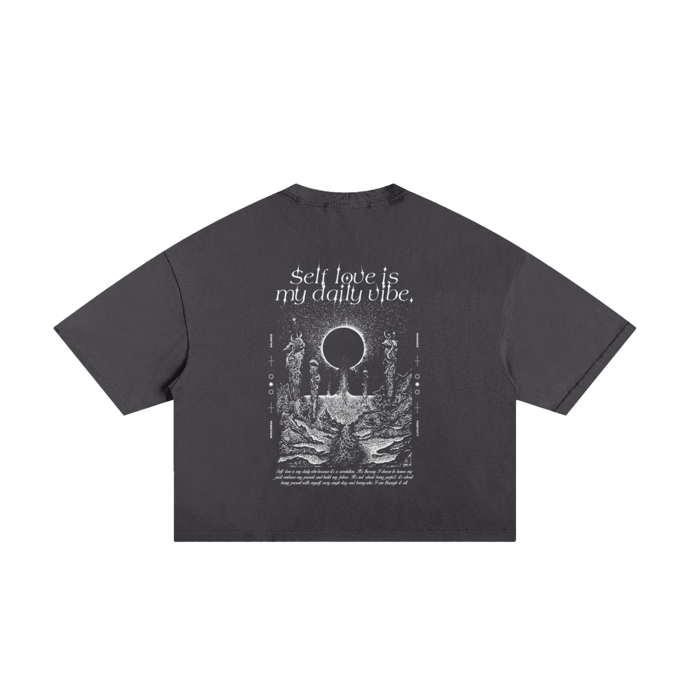 Self Love is My Daily Vibe Classic Frayed Boxy Tee