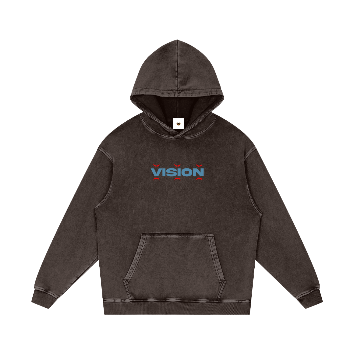 Vision Snow Washed Loose Cotton Hoodie