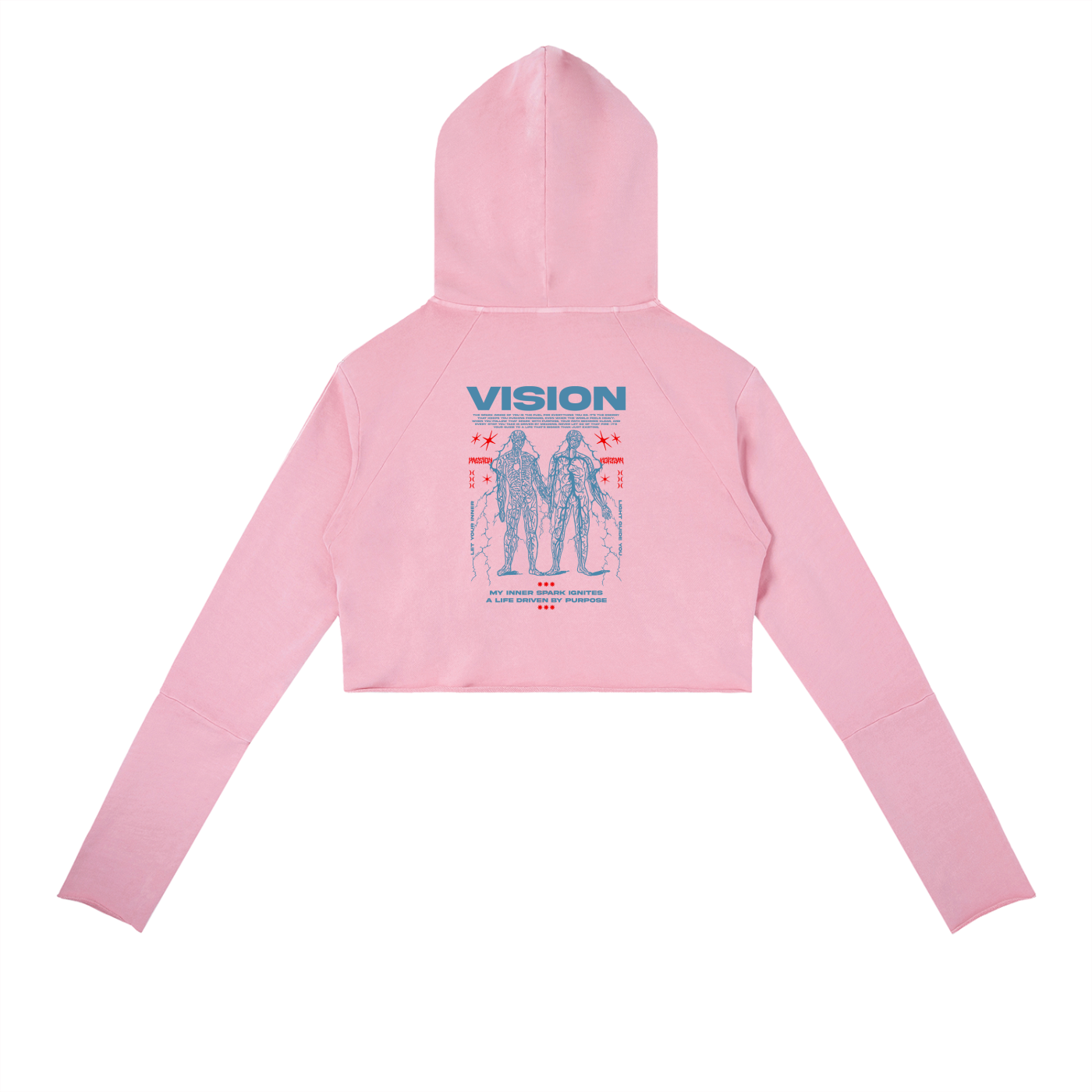 Vision Vintage Washed Raw Edge Hoodie