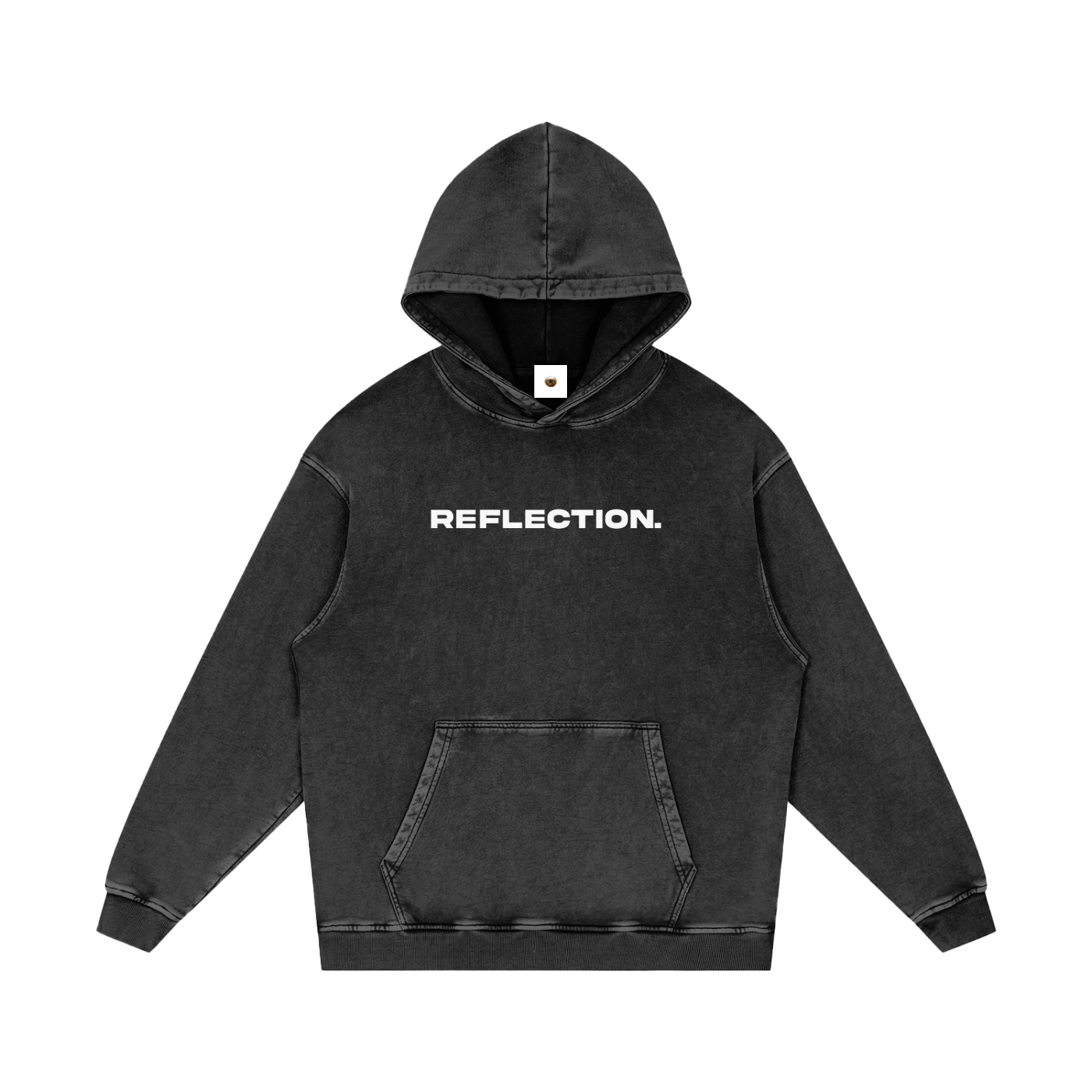 Reflection Snow Washed Loose Cotton Hoodie