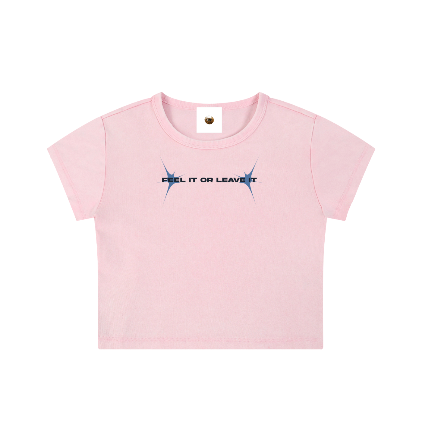 Feel It Or Leave It Snow Washed Crop Top