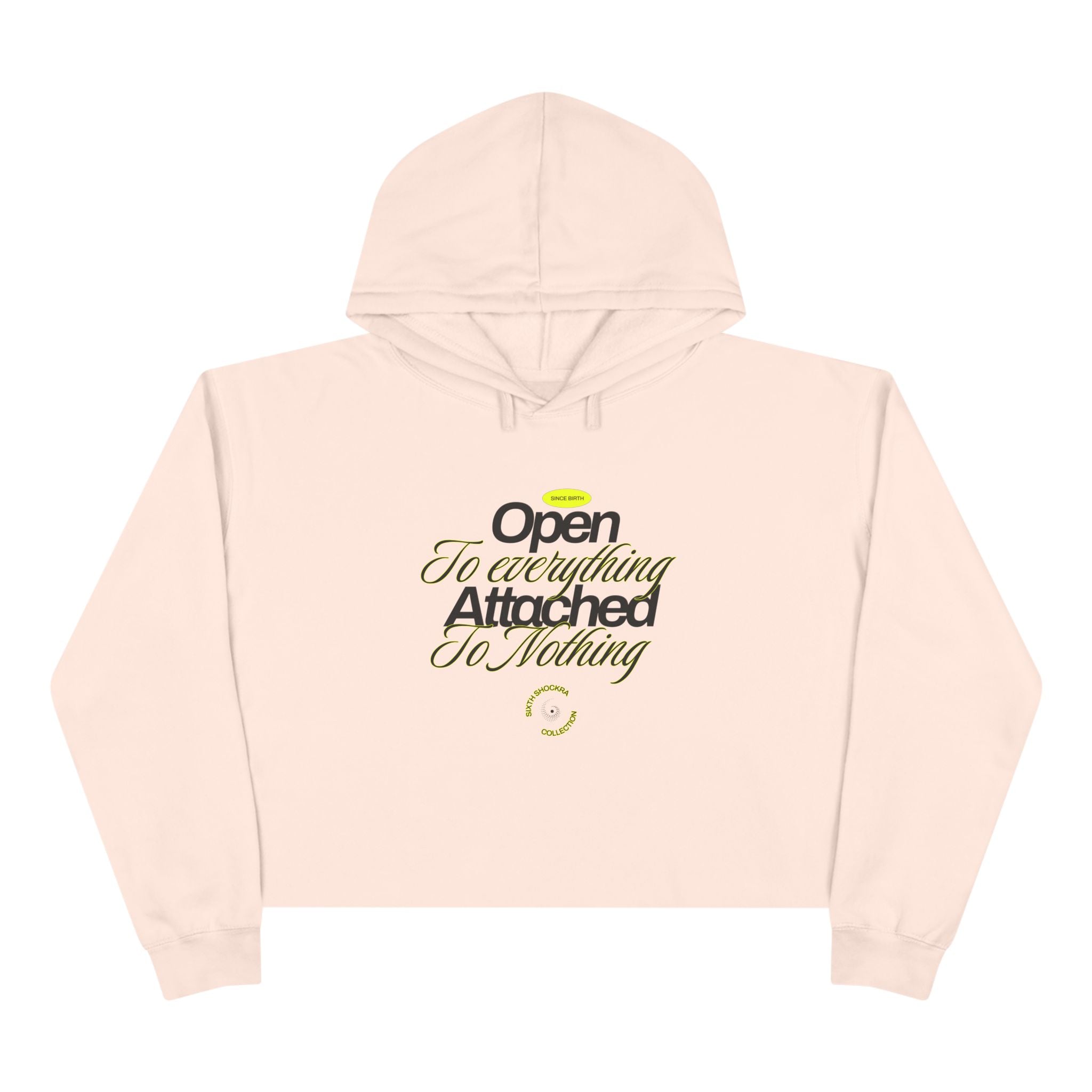 Open To Everything Attached To Nothing Crop Hoodie