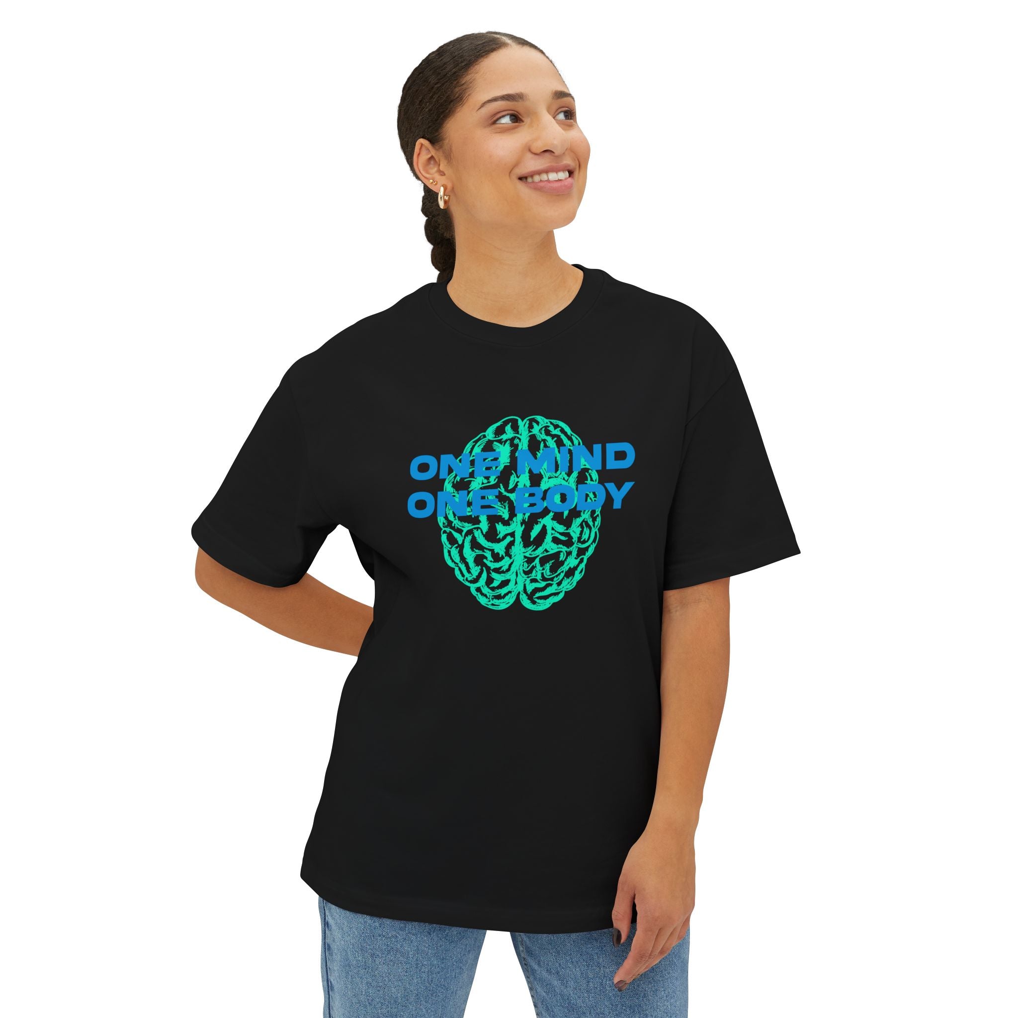 My body and mind work in harmony Unisex Oversized Tee