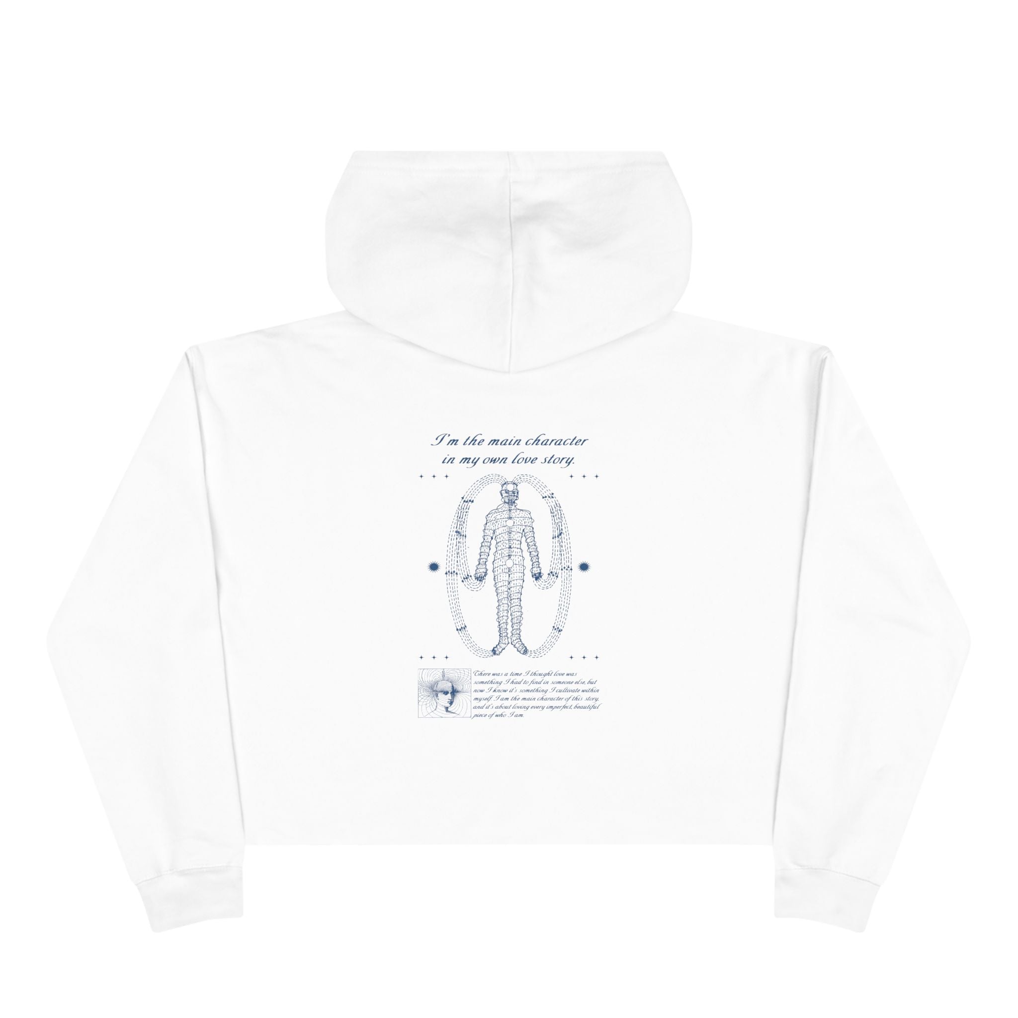I’m the main character in my own love story Unisex Crop Hoodie
