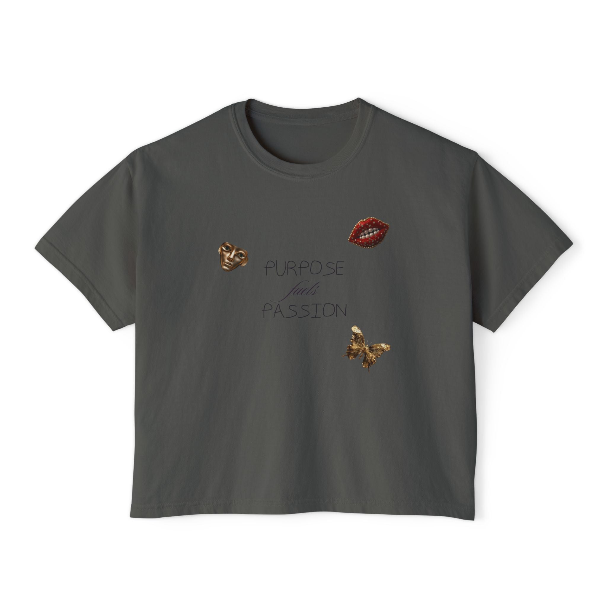 Purpose Fuels Passion unisex cropped Boxy Tee