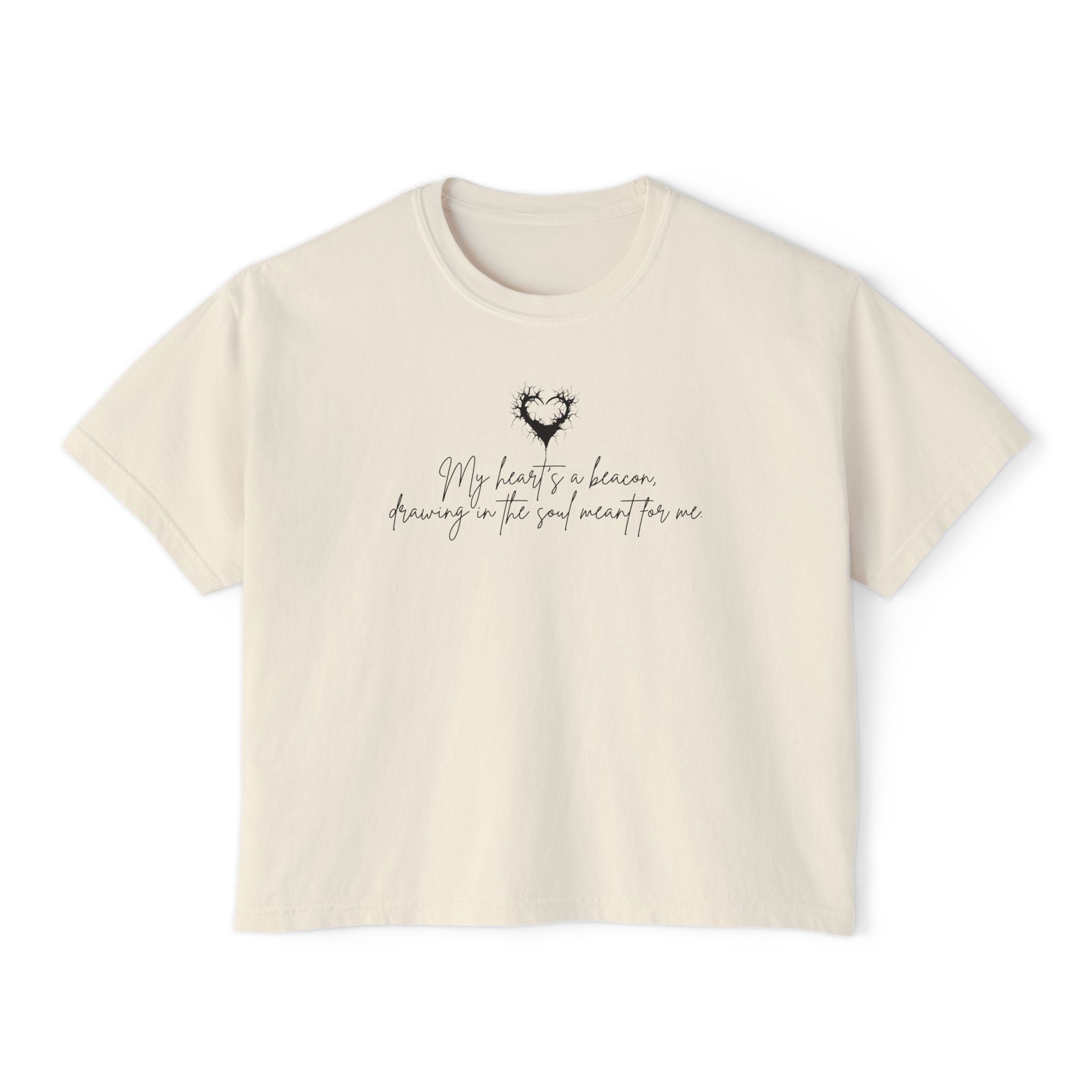 My Heart's A Beacon Unisex CroppedBoxy Tee