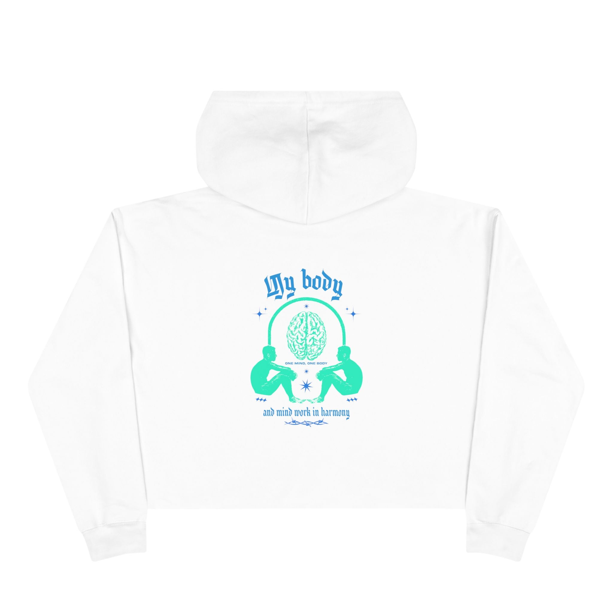 My body and mind work in harmony Unisex Crop Hoodie