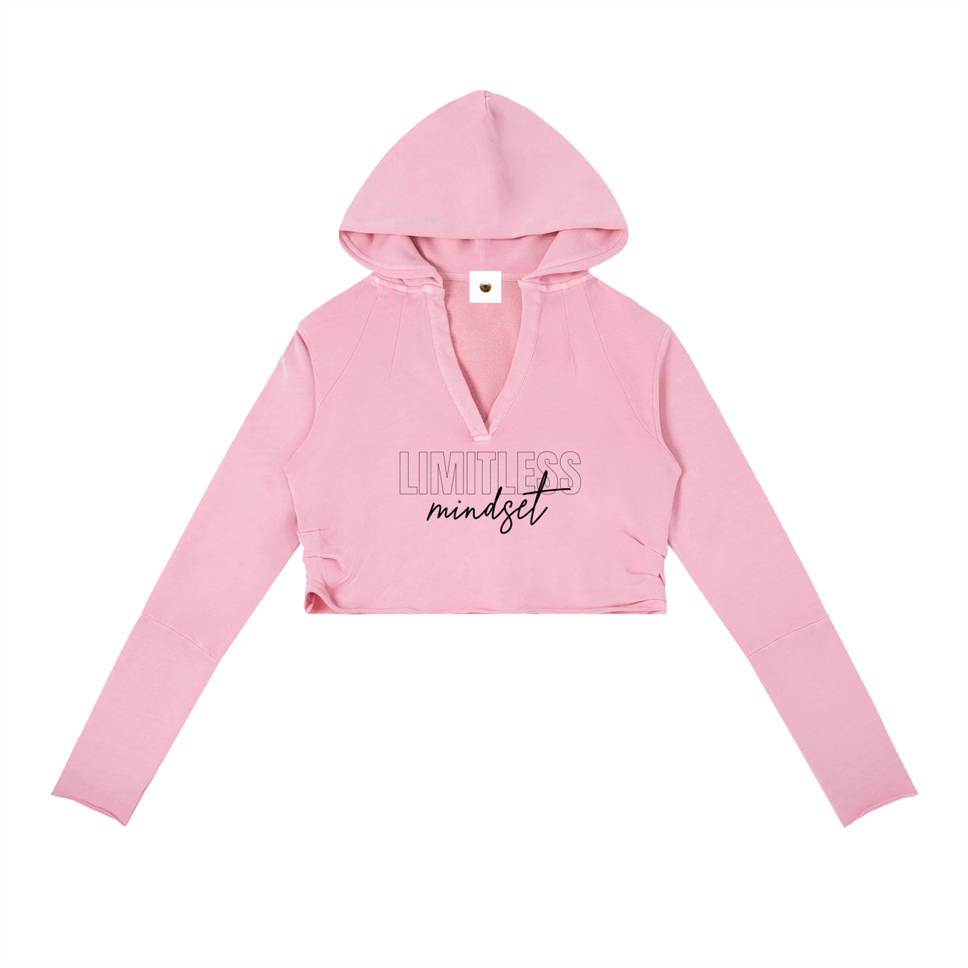 Limitless Mindset Vintage Washed Raw Edge Hoodie