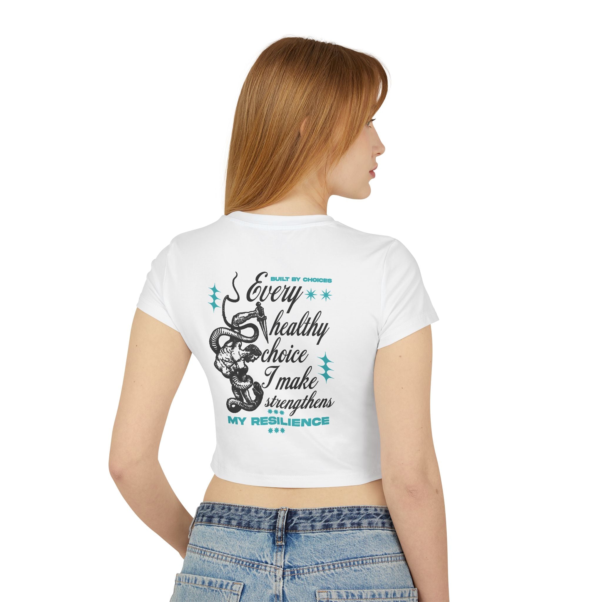 Every healthy choice I make strengthens my resilience Tiny Tee