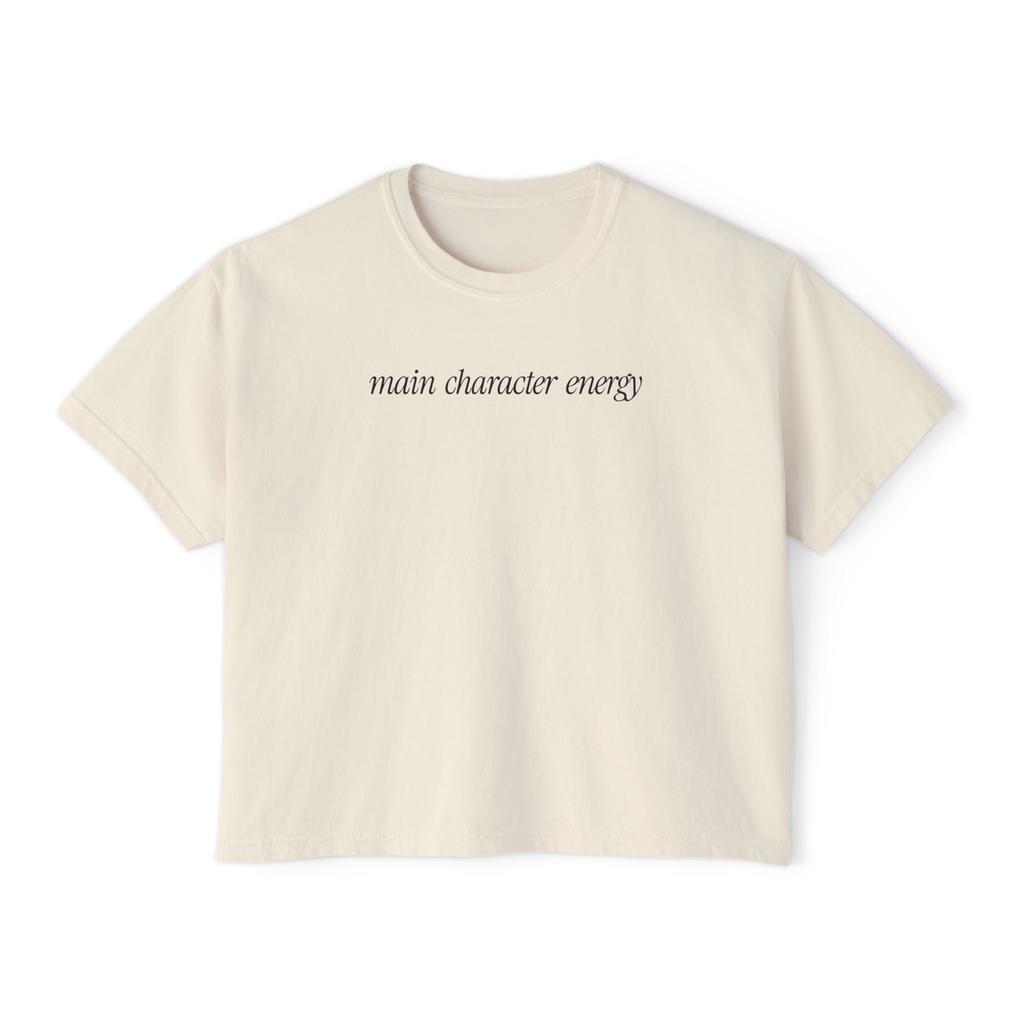 Main Character Is Energy unisex cropped Boxy Tee