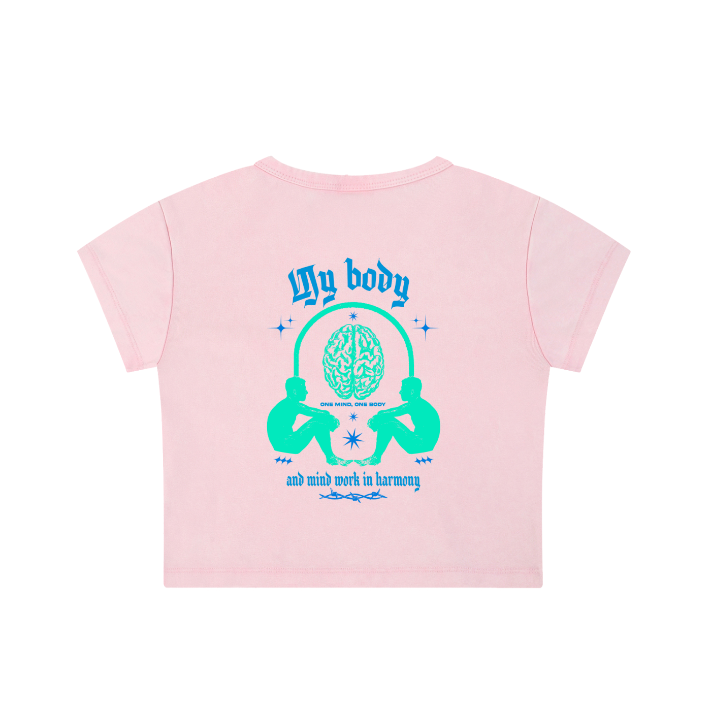 One Mind One Body Snow Washed Crop Top