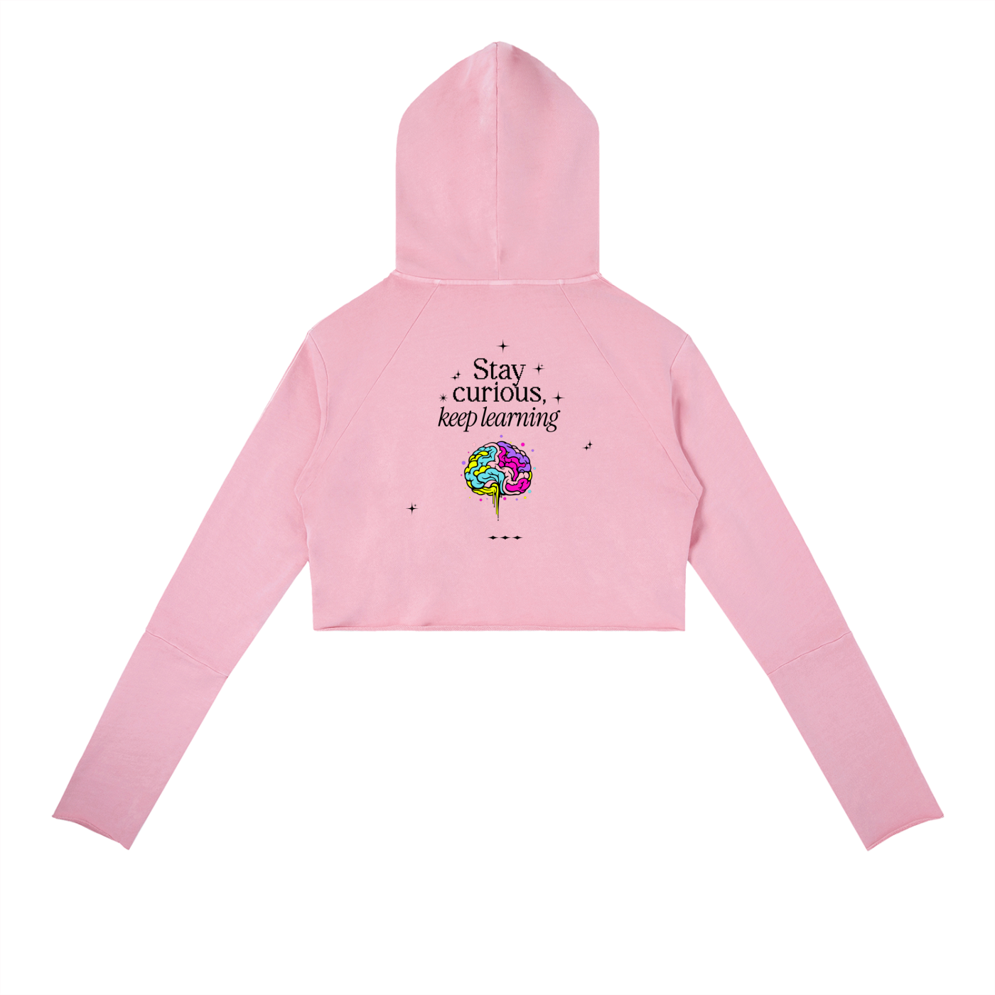 Stay Curious Vintage Washed Raw Edge Hoodie