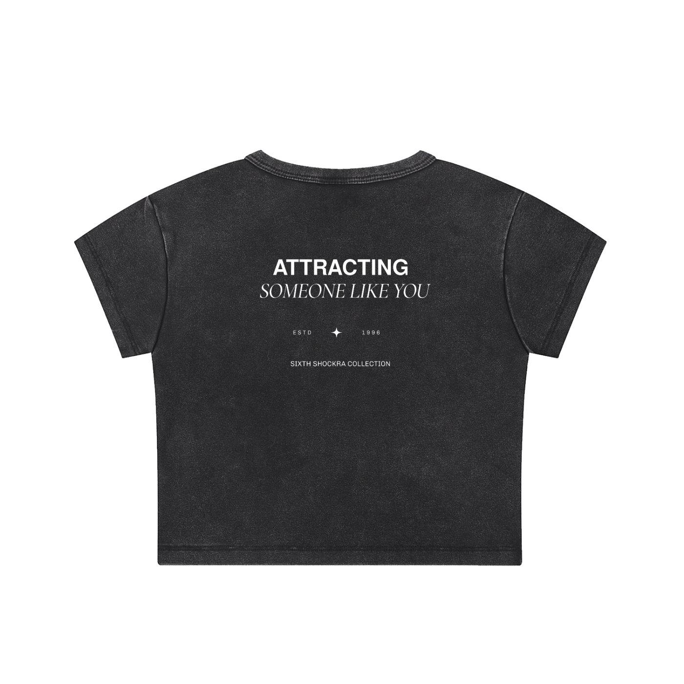 Attracting Someone Like You Snow Washed Crop Top