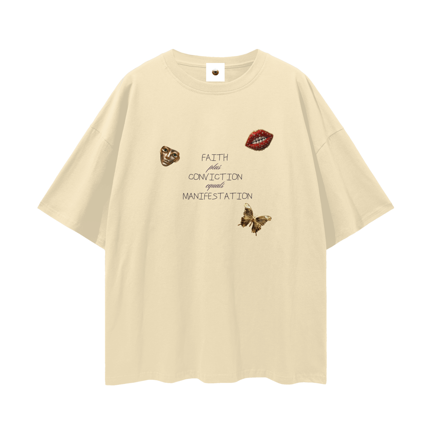 Faith Plus Conviction Streetwear Loose Drop Shoulder T-Shirt