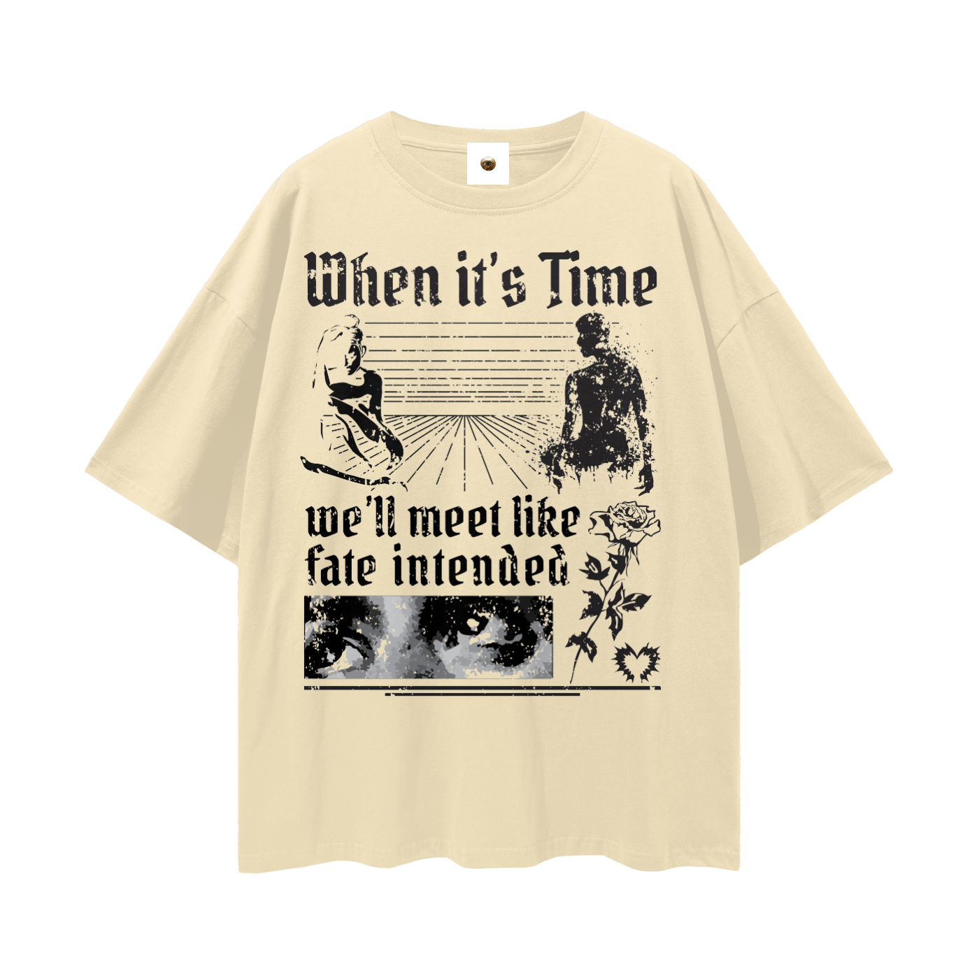 When Its Time Streetwear Loose Drop Shoulder T-Shirt