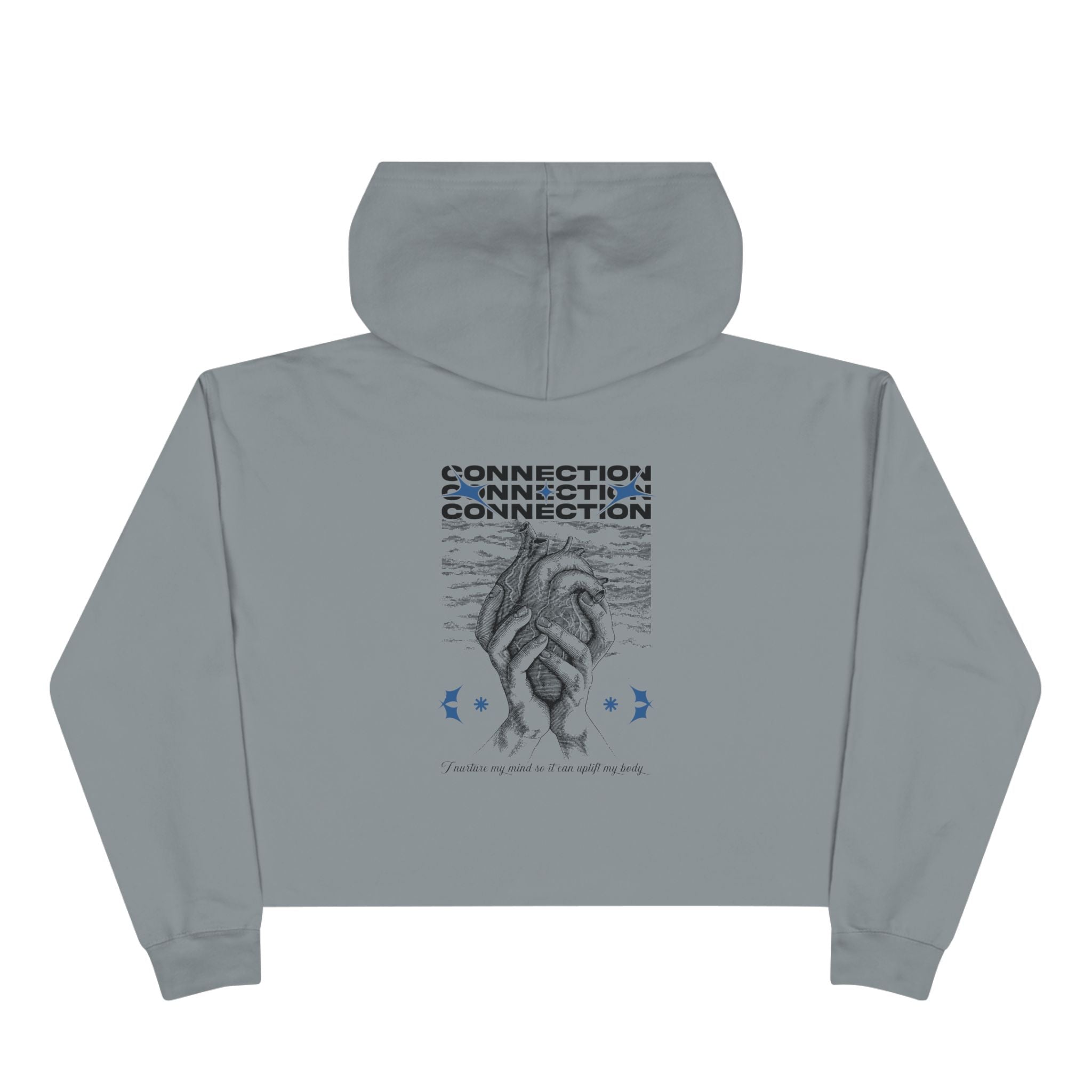 I nurture my mind so it can uplift my body Unisex Crop Hoodie